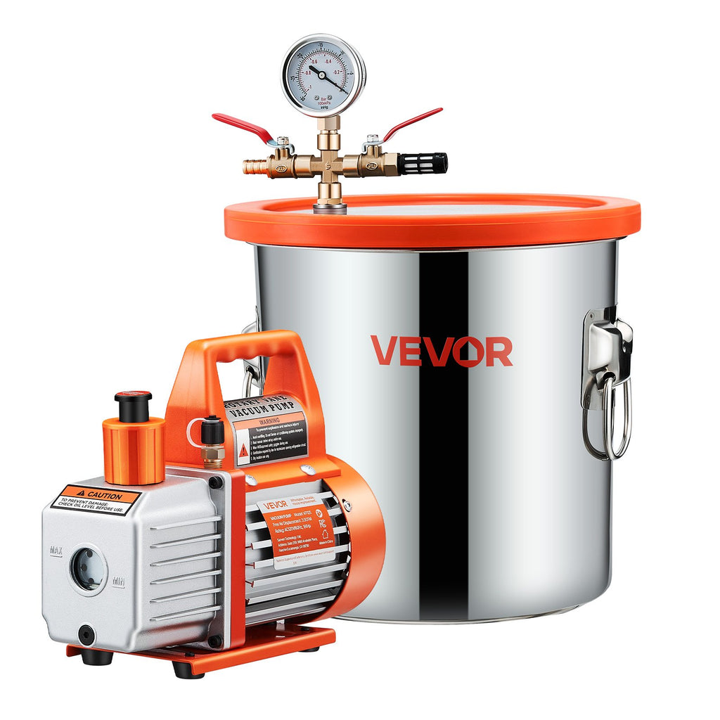 Vakuuminė kamera su siurbliu VEVOR VP125, 11,36 l