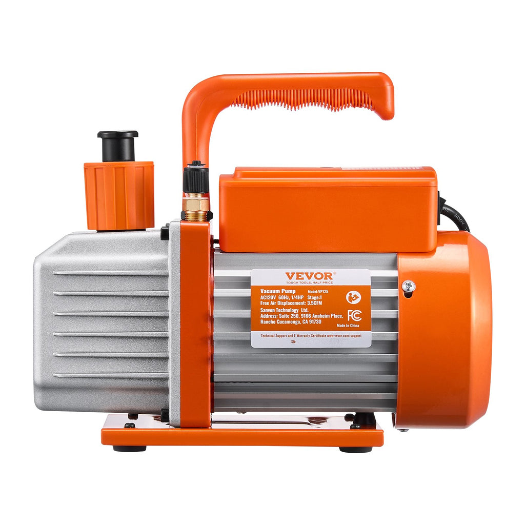 Vakuuminis siurblys ir manometrų rinkinys VEVOR VP125, 3,5 CFM