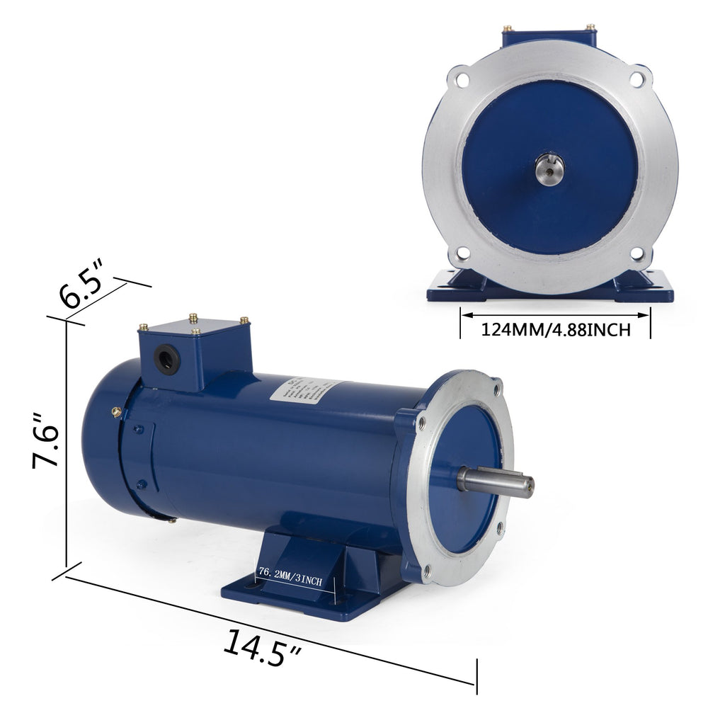 Nuolatinės srovės variklis VEVOR 1 HP, 1750 RPM, 12V