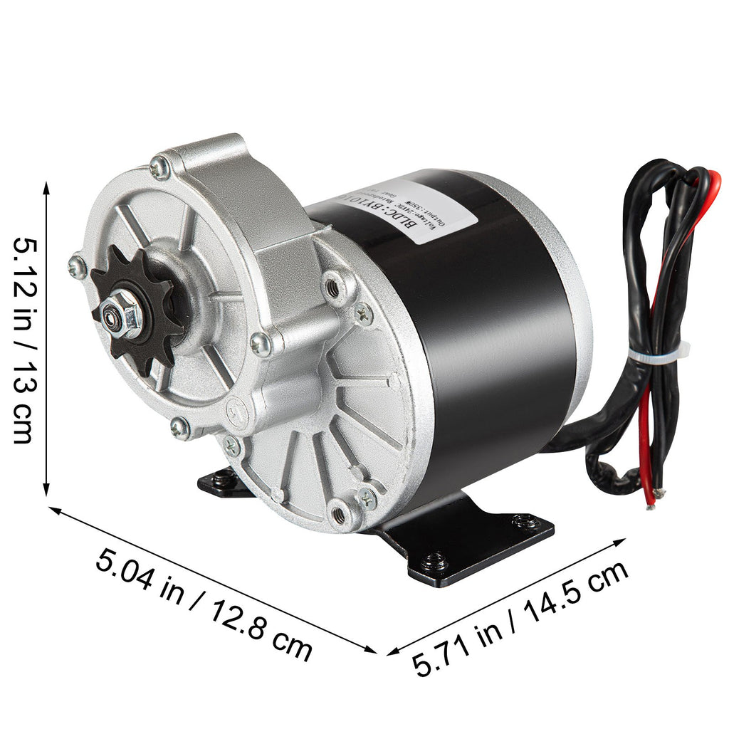 Elektrinis variklis su reduktoriumi VEVOR 24V 350W, 3000 RPM