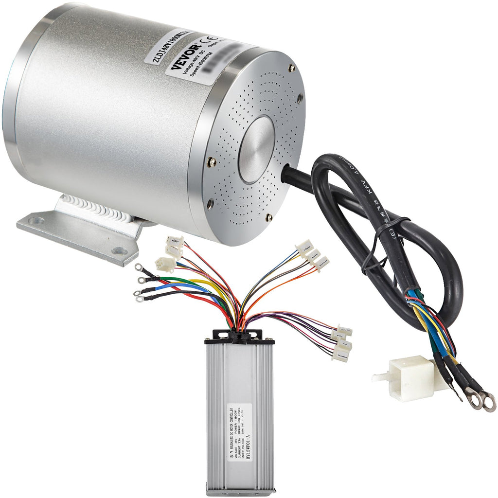 Bešepetėlinis nuolatinės srovės variklio komplektas VEVOR 2000W 48V, 4300 RPM
