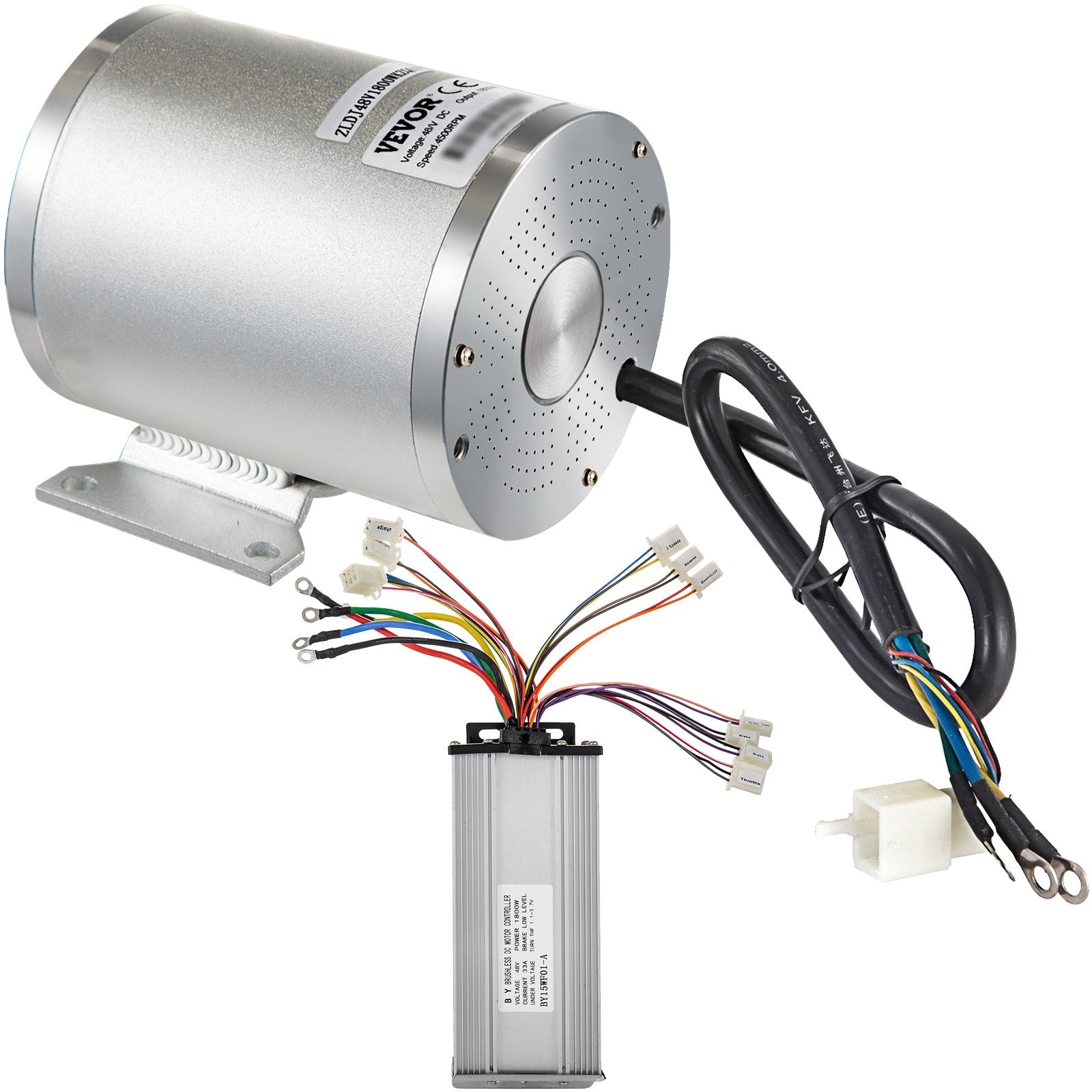 Bešepetėlinis nuolatinės srovės variklio komplektas VEVOR 2000W 48V, 4300 RPM