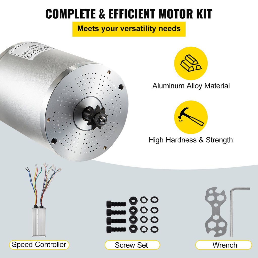 Bešepetėlinis variklis VEVOR 72V 3000W, 4900 RPM