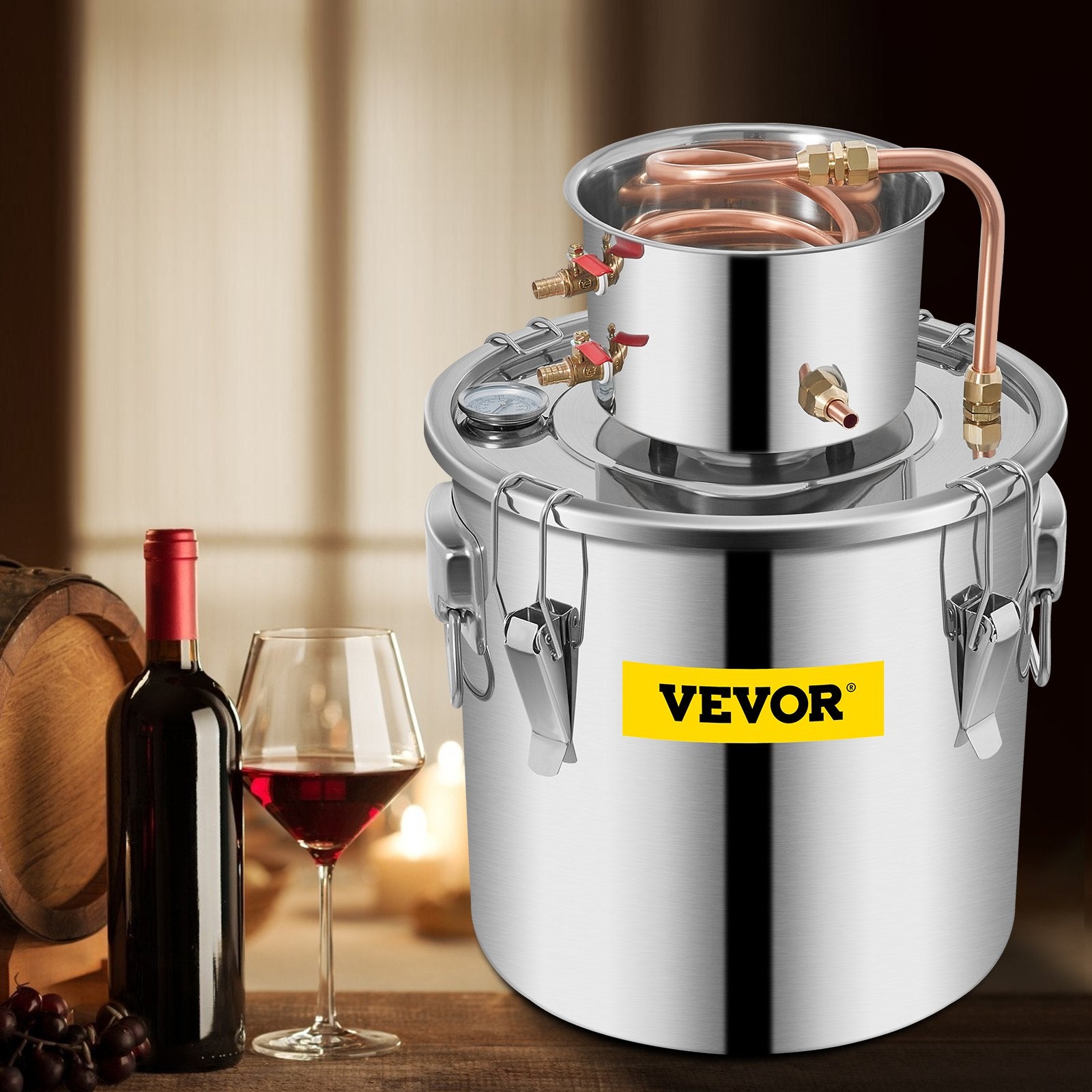 Distiliavimo aparatas VEVOR 30L, nerūdijantis plienas