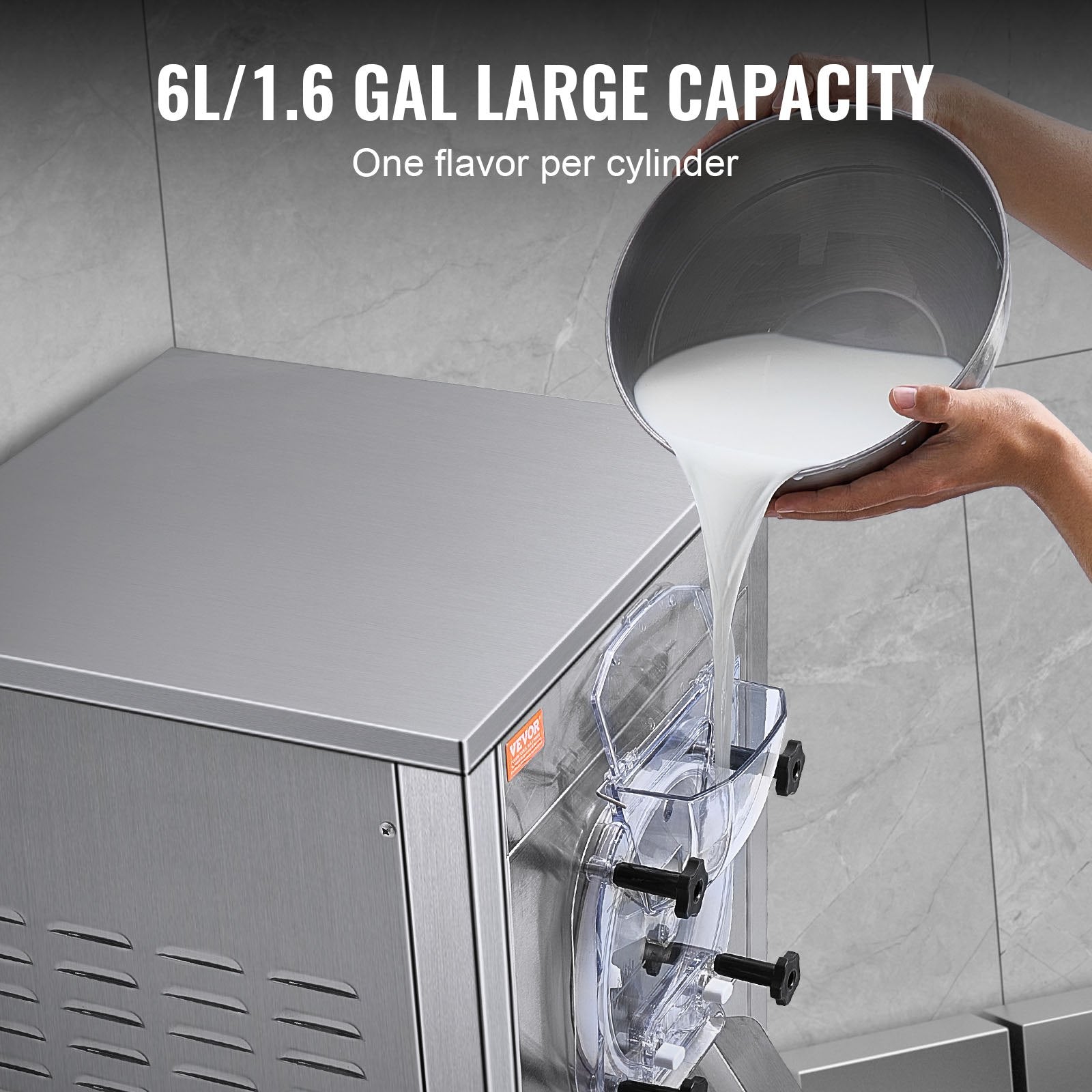 Pramoninis kietųjų ledų aparatas VEVOR BQL-128YH, 18 l/val. našumas