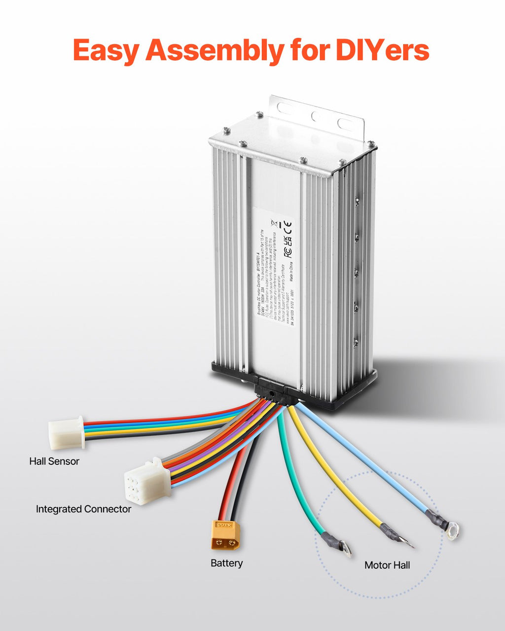 Elektrinio variklio komplektas VEVOR BY1020D, 1800W