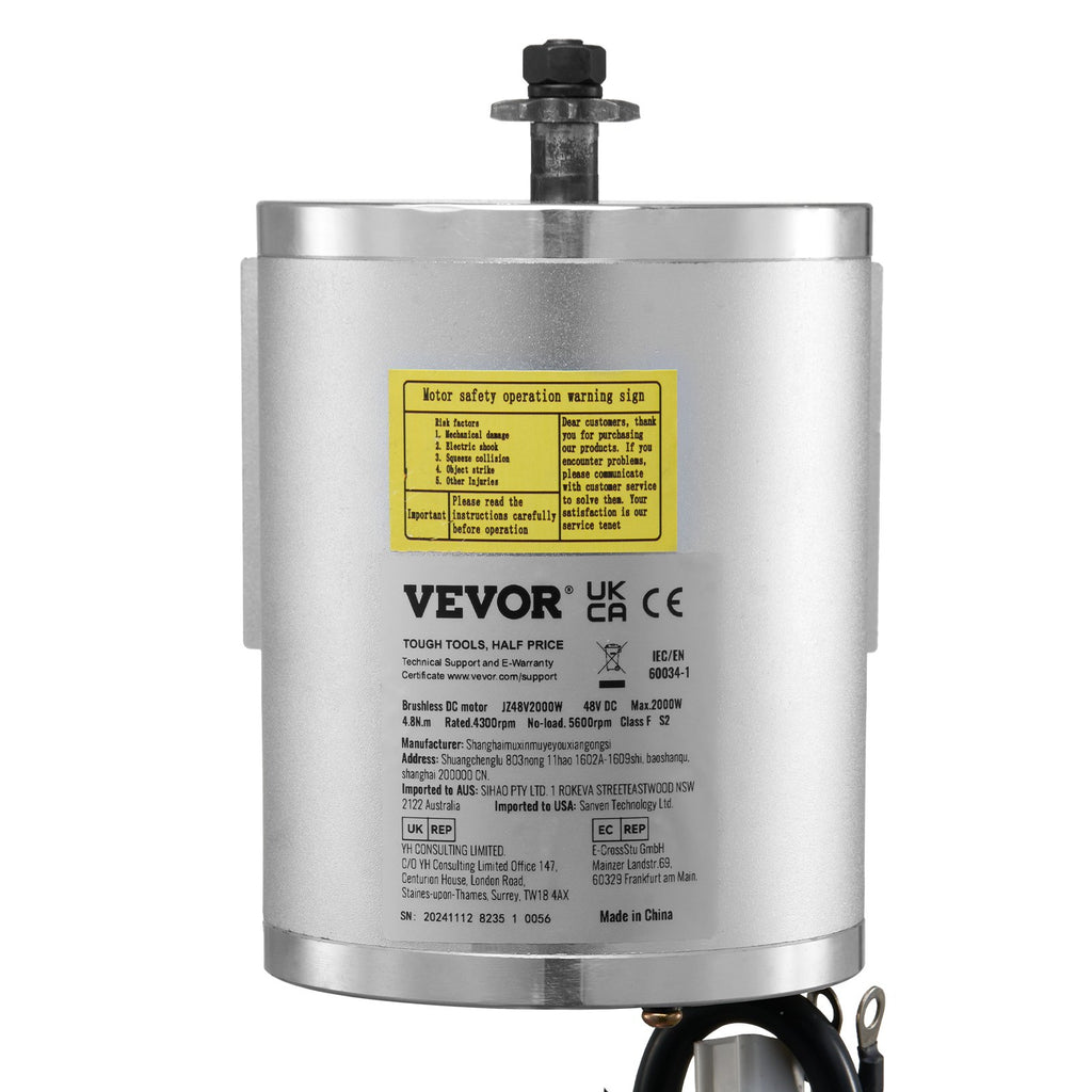 Elektrinio variklio komplektas VEVOR JZ48V2000W, 2000W