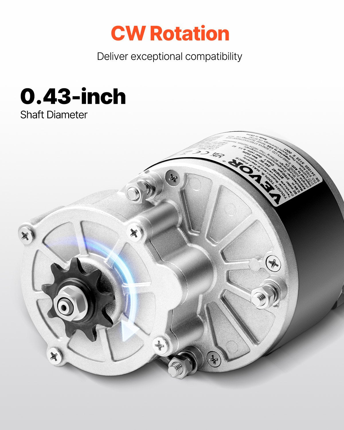 Elektrinio variklio komplektas VEVOR BY1016Z, 250W