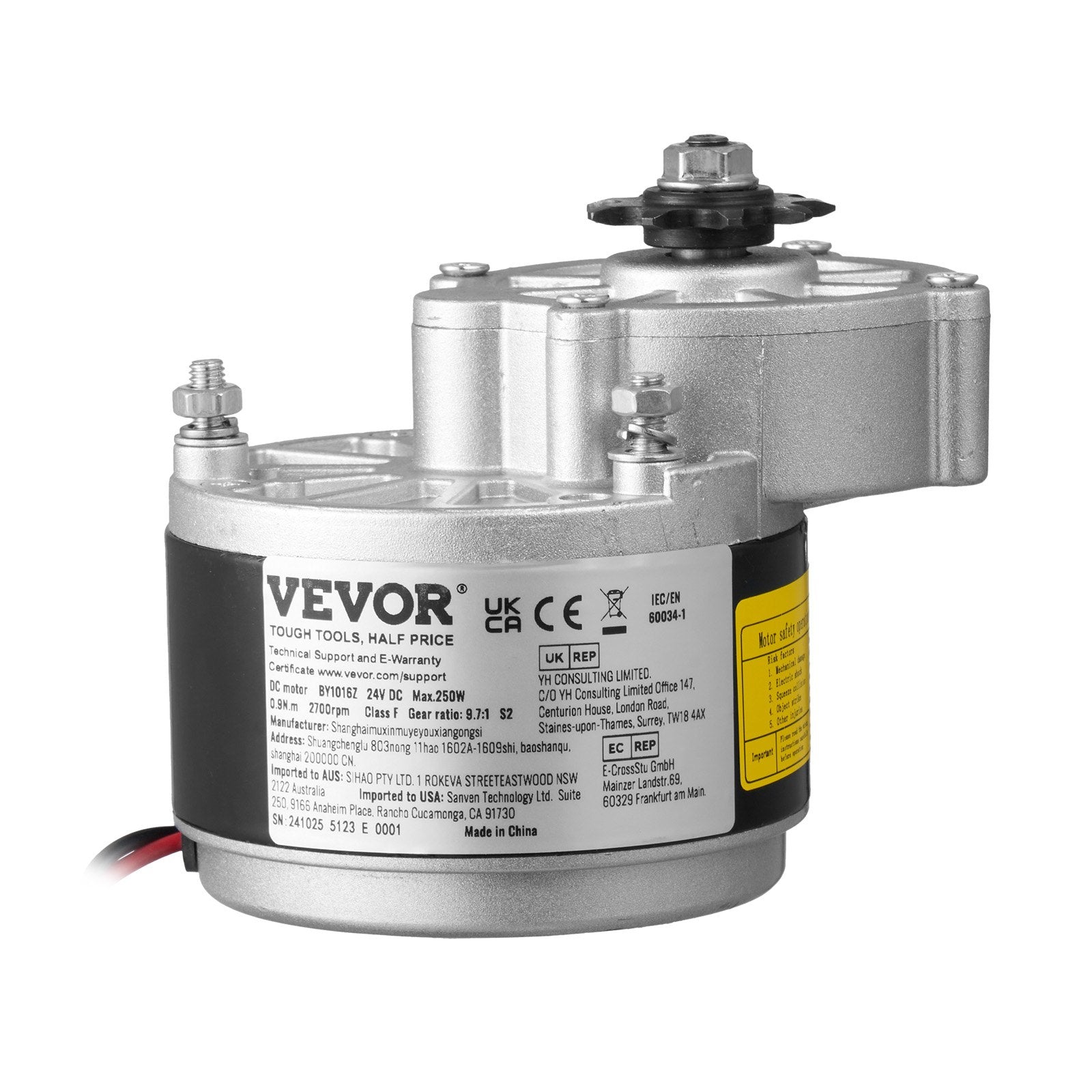 Elektrinio variklio komplektas VEVOR BY1016Z, 250W