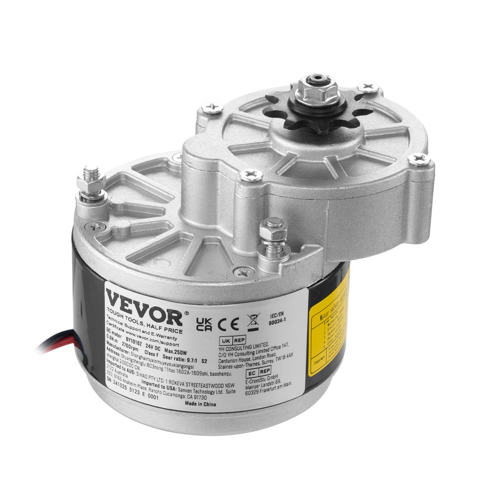 Elektrinio variklio komplektas VEVOR BY1016Z, 250W