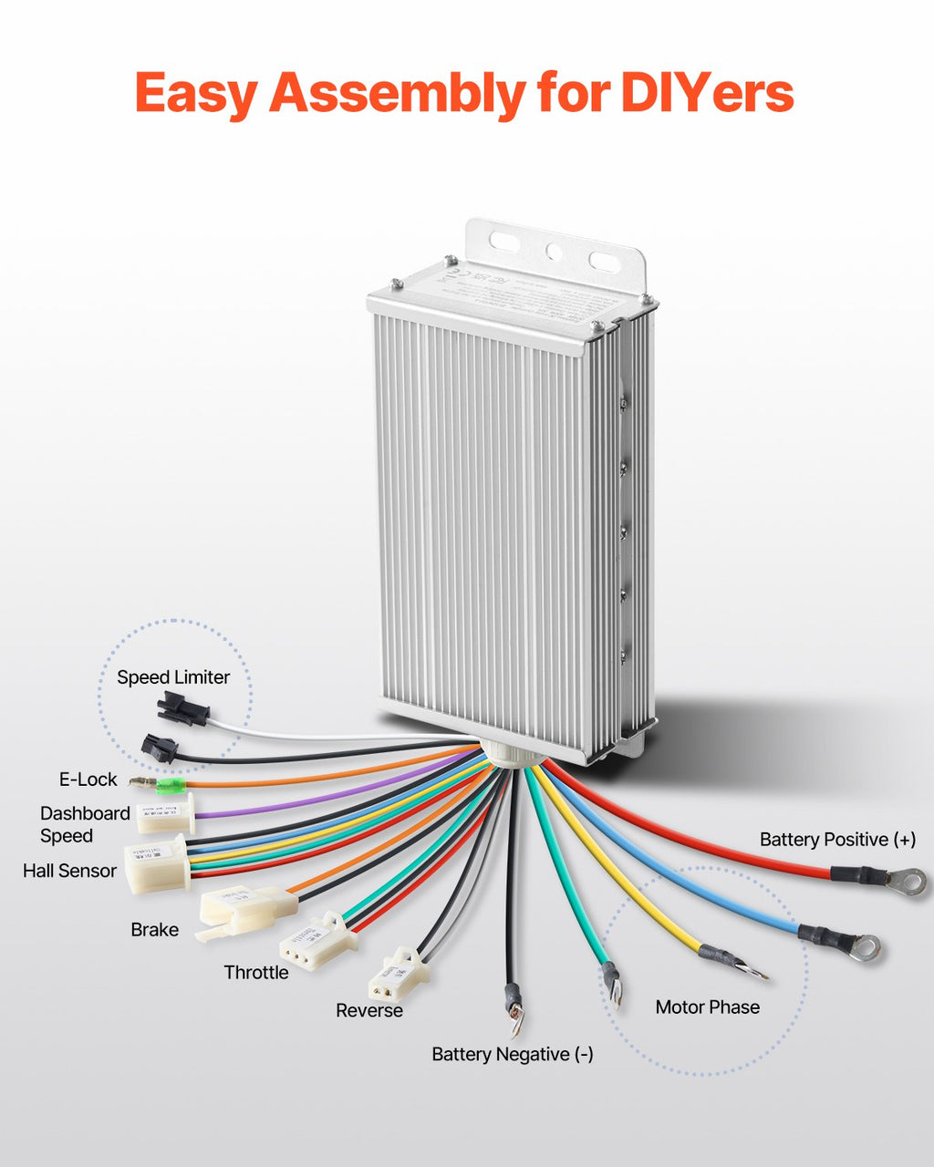 Elektrinis bešepetėlis variklis VEVOR BY10650Z, 500W