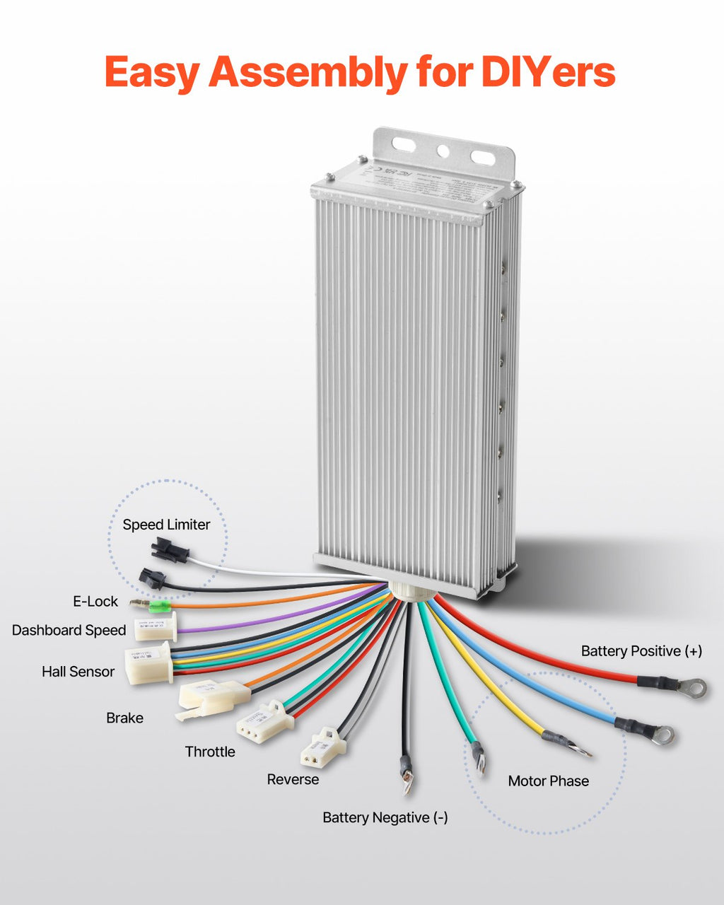 Elektrinis bešepetėlis variklis VEVOR BY10650Z, 750W
