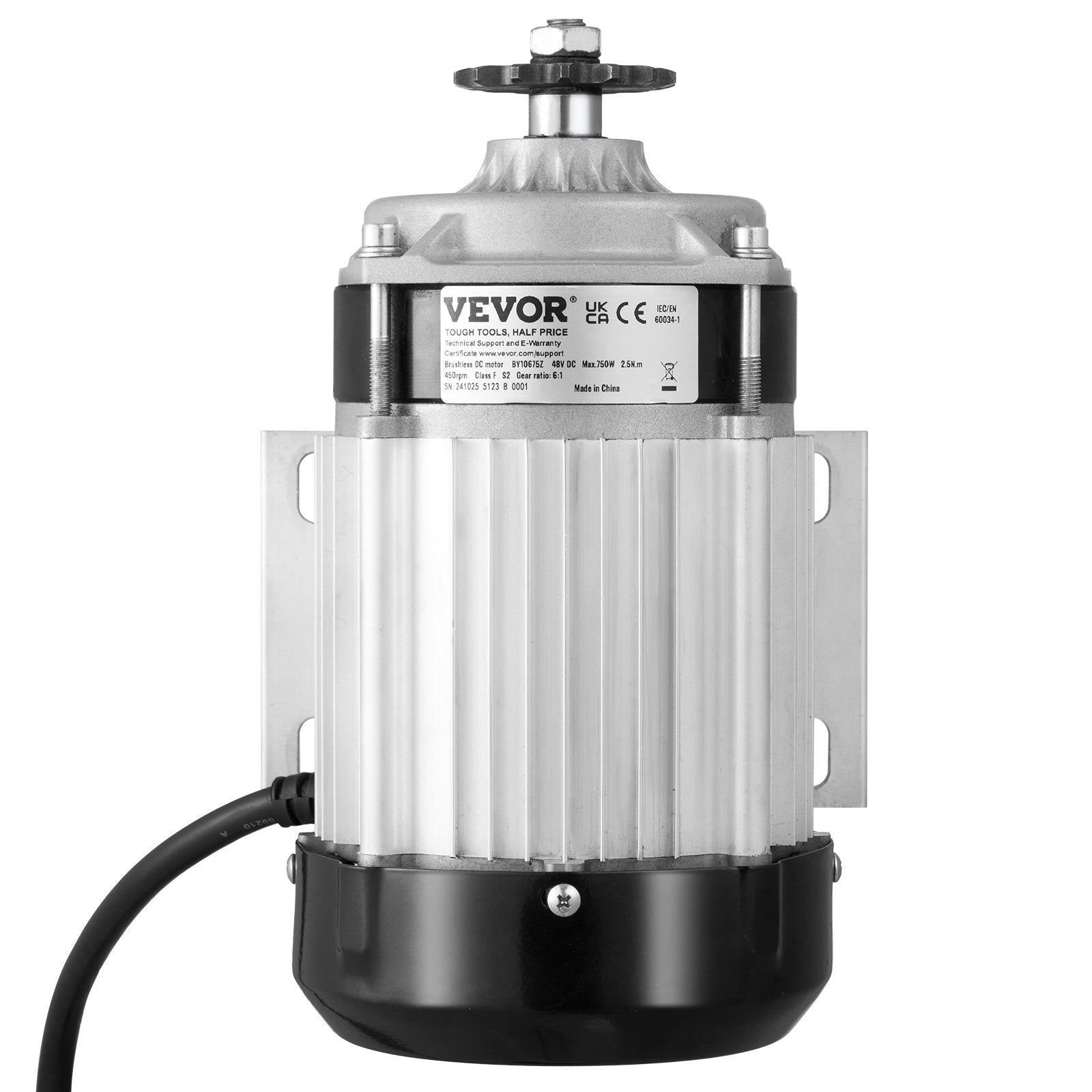 Elektrinis bešepetėlis variklis VEVOR BY10650Z, 750W