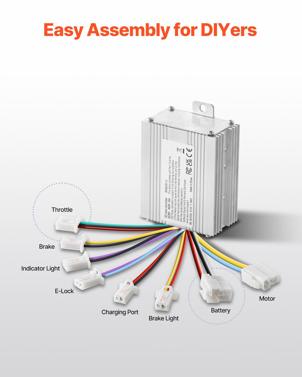 Elektrinio variklio komplektas VEVOR BY1018-1, 450W