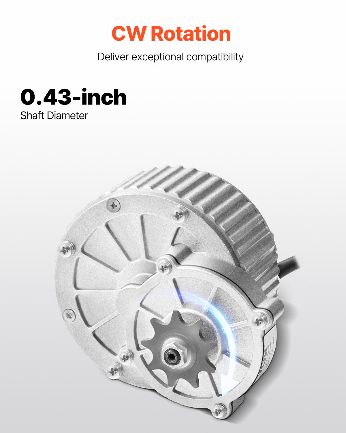 Elektrinis variklio komplektas VEVOR BY1018-1, 450W