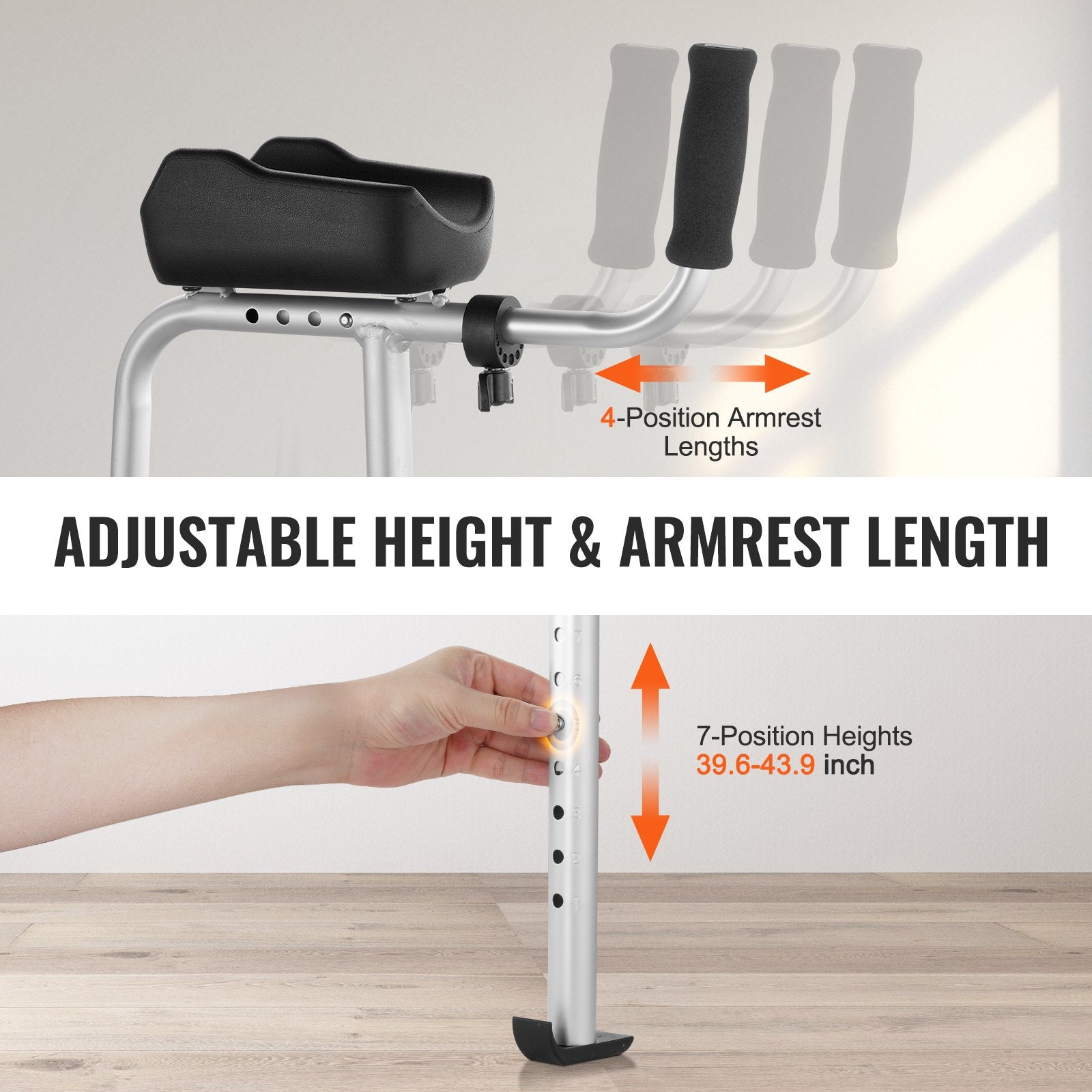 Sulankstoma vaikštynė VEVOR FBL810277, iki 204 kg apkrova