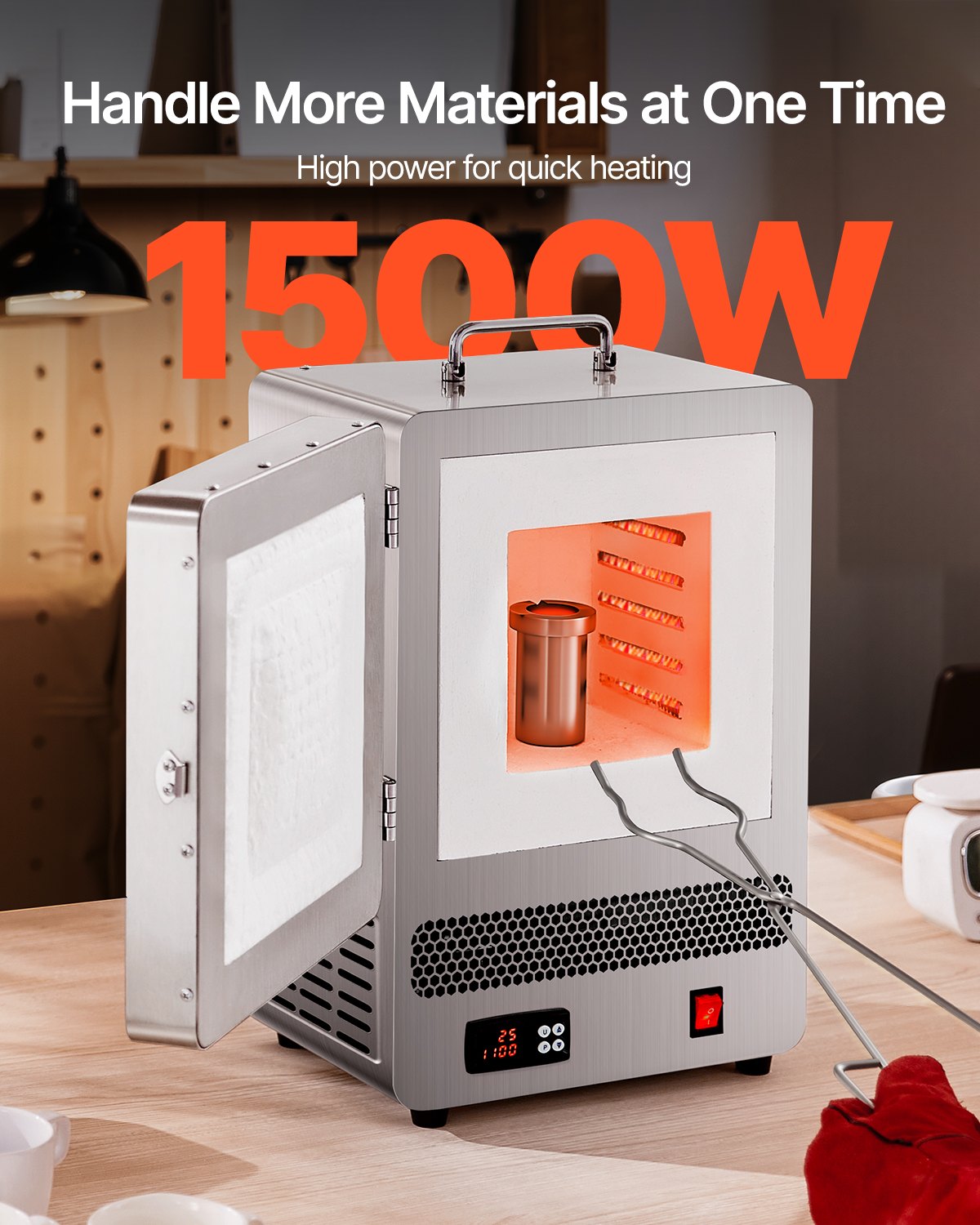 Stalinė elektrinė krosnis VEVOR KD-Z6651A, 1500W