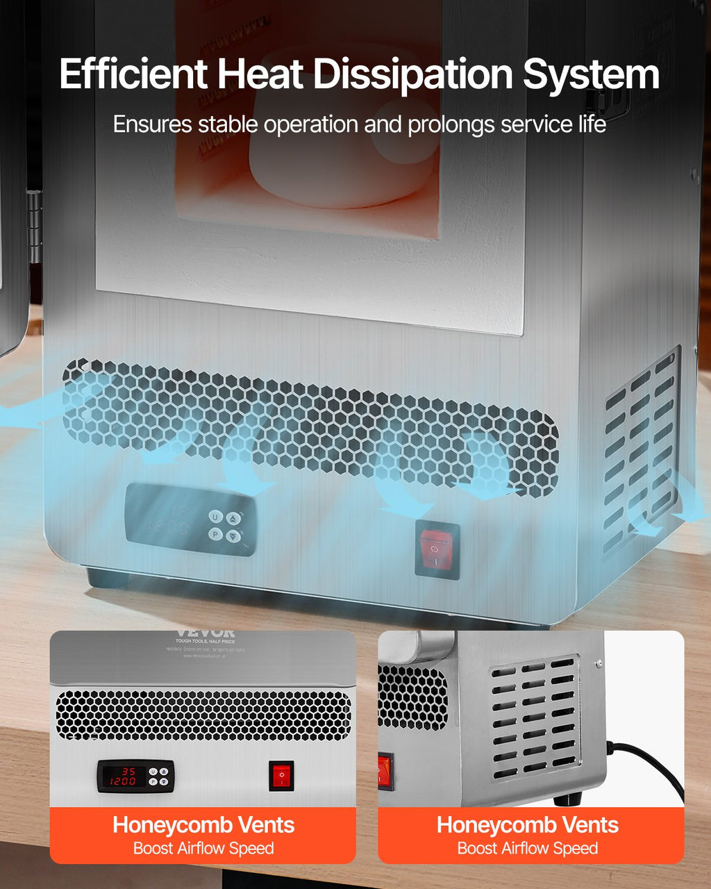 Stalinė elektrinė krosnis VEVOR KD-Z6651A, 1500W