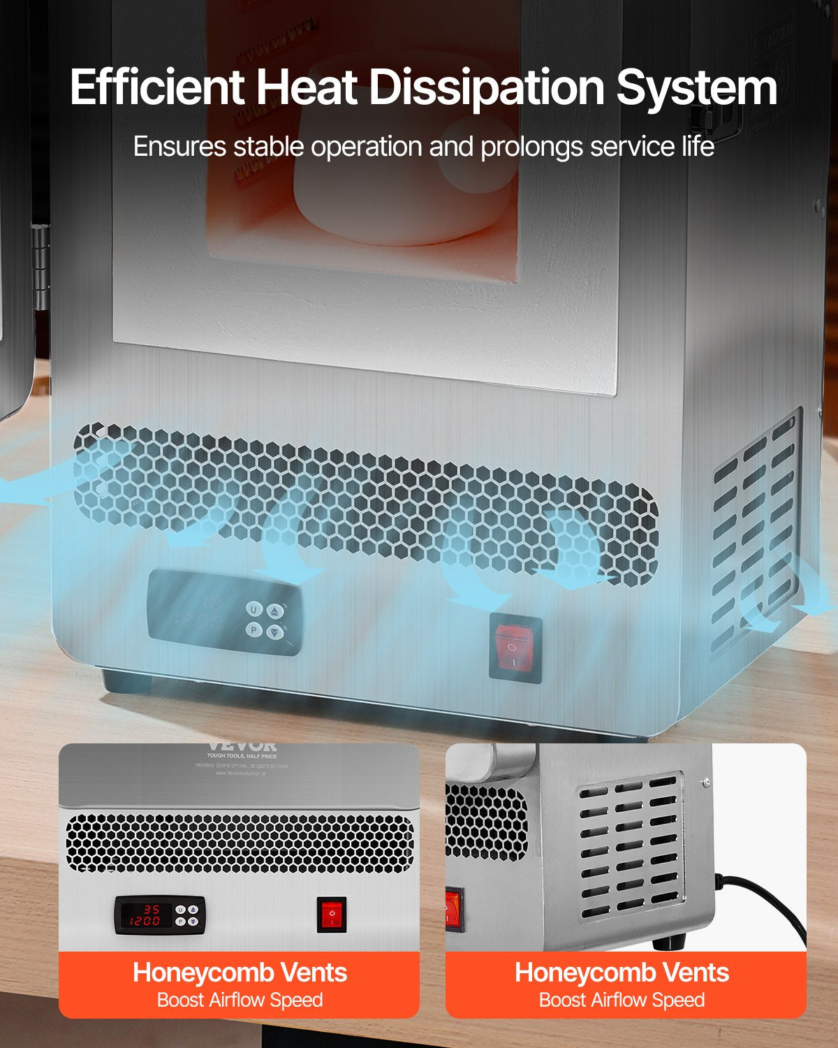Stalinė elektrinė krosnis VEVOR KD-Z6651A, 1500W