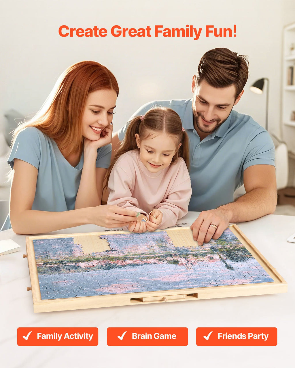 Besisukanti dėlionių lenta VEVOR SJ-01, 1000 detalių