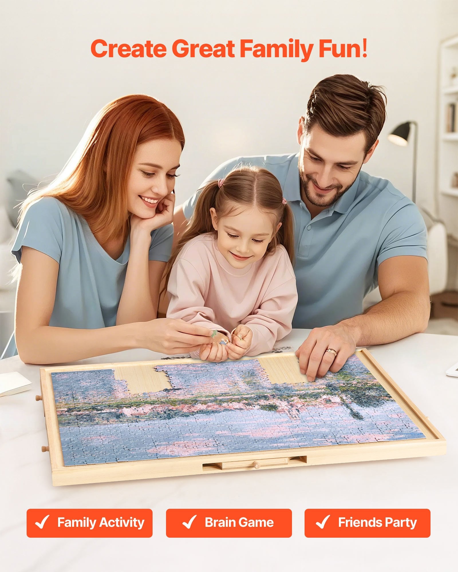 Besisukanti dėlionių lenta VEVOR SJ-01, 1000 detalių