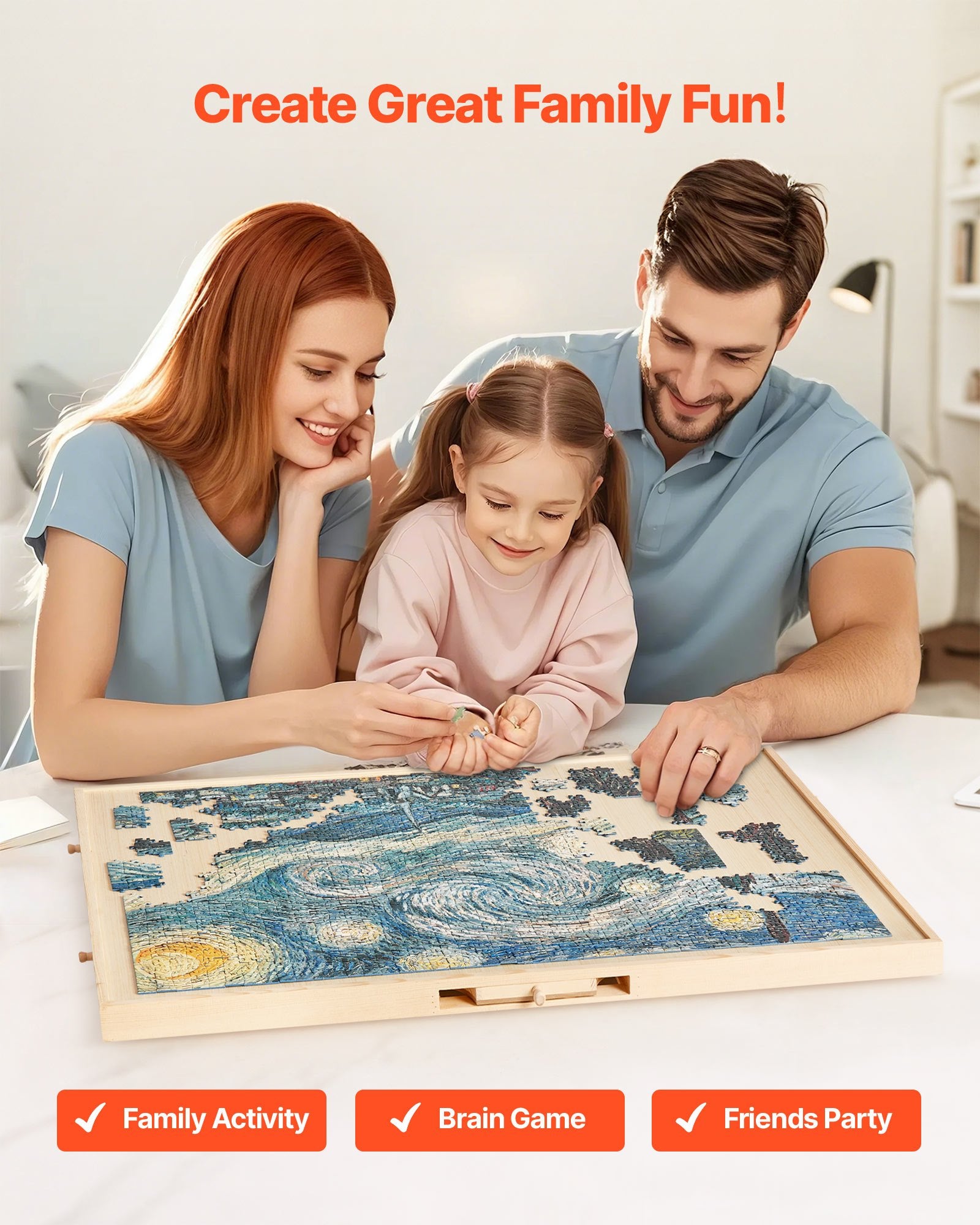 Sukama dėlionių lenta VEVOR SJ-02, 1500 detalių