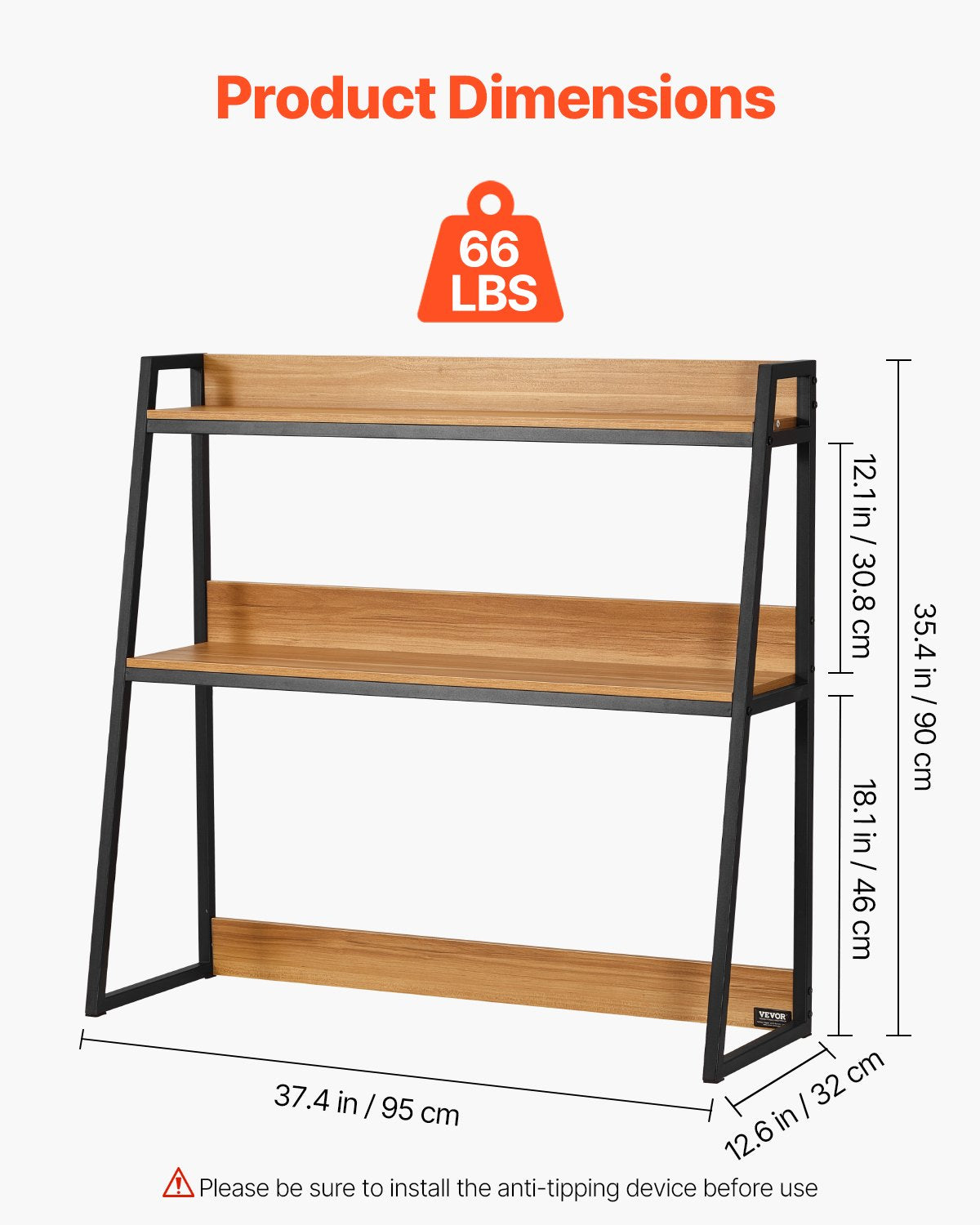 Stalinis lentynų blokas VEVOR KLBS-09, 95 x 32 x 90 cm