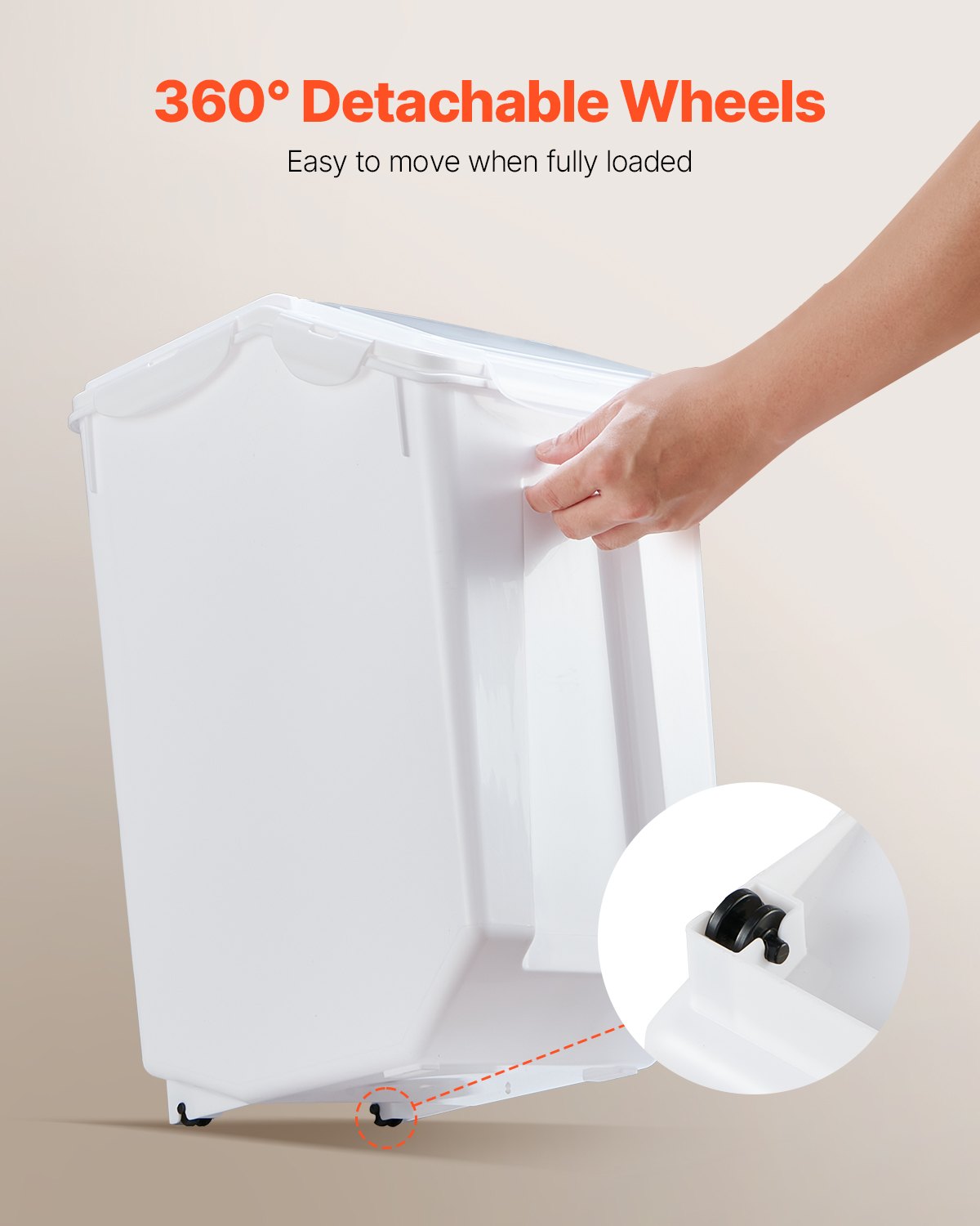 Maisto produktų ir gyvūnų ėdalo talpyklų rinkinys VEVOR F-8909X2, 2 x 20 l