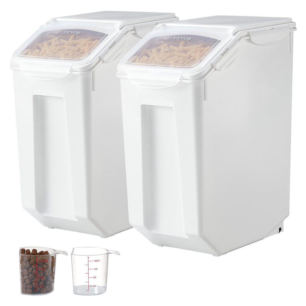 Maisto produktų ir gyvūnų ėdalo talpyklų rinkinys VEVOR F-8909X2, 2 x 20 l