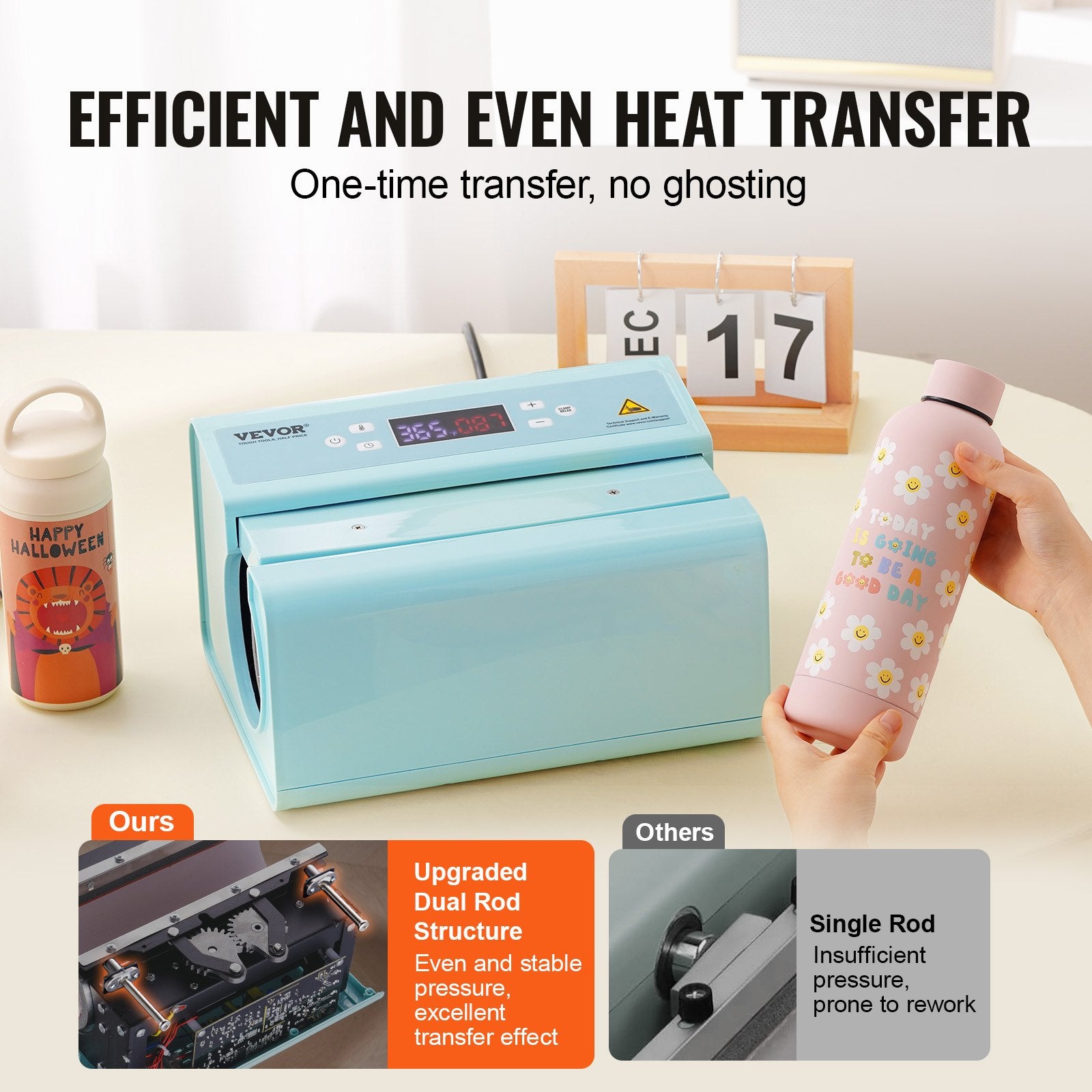 Automatinis puodelių termo presas VEVOR F300S, 887 ml talpos indams