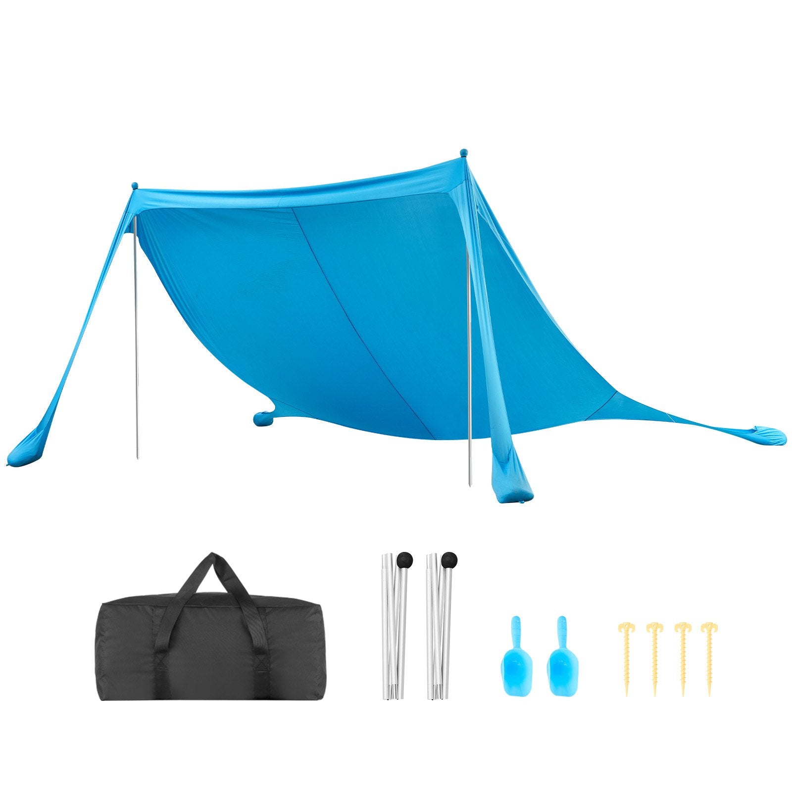 Paplūdimio palapinė nuo saulės VEVOR TM003, 3,4 x 3,4 m