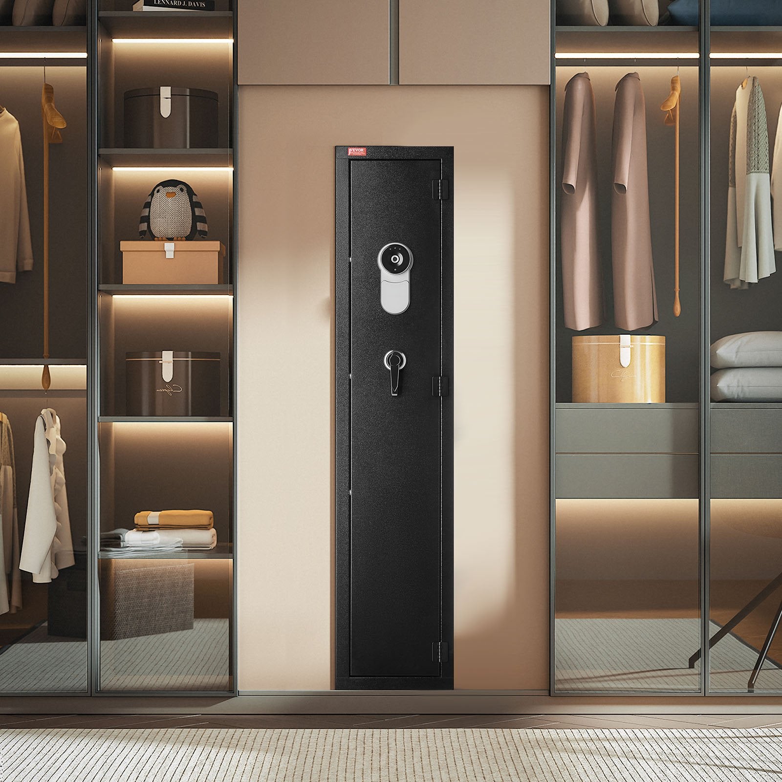 Seifas ginklams VEVOR SS1380-ZW, su biometriniu užraktu