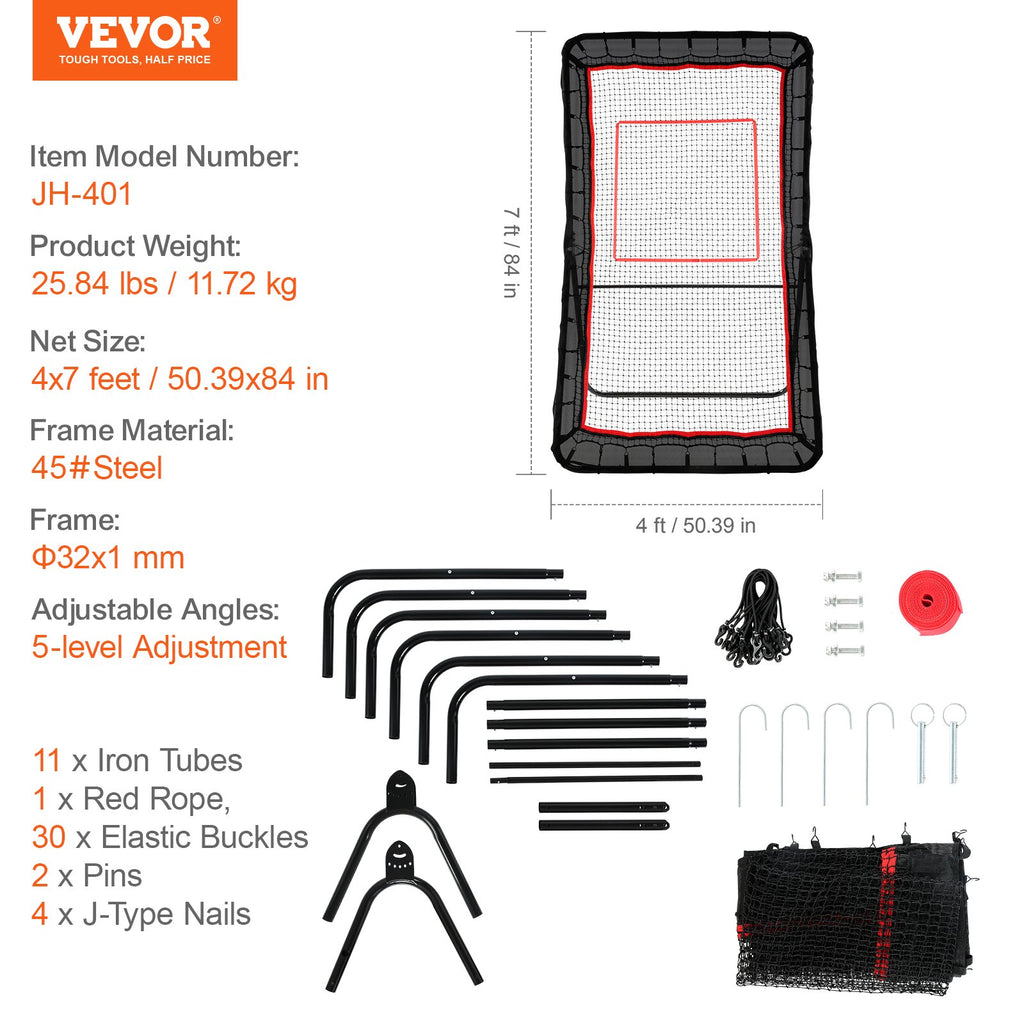 Sporto treniruočių sienelė VEVOR JH-401, 1219,2 x 2133,6 mm