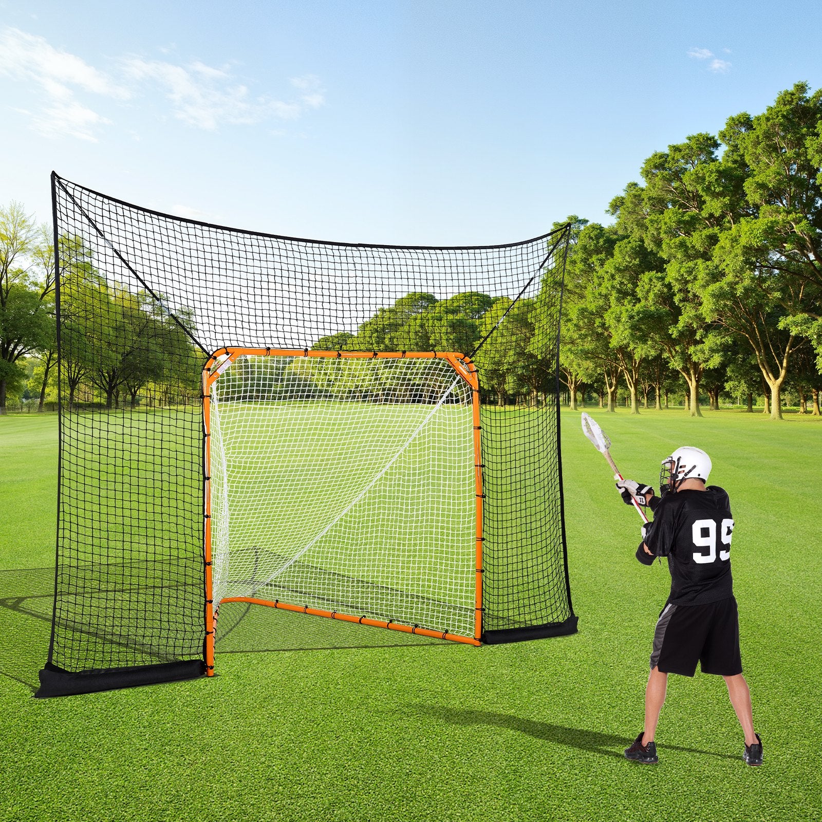 Ledo ritulio ir lakroso vartų apsauginis tinklas VEVOR SS-LCN004, 3,6 x 2,7 m