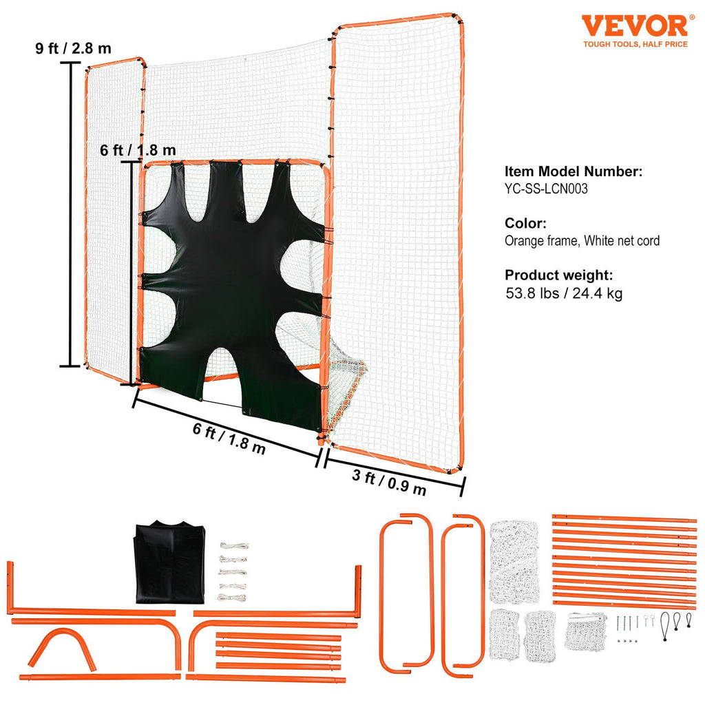 Lakroso vartai VEVOR YC-SS-LCN003, 3,6 x 2,7 m
