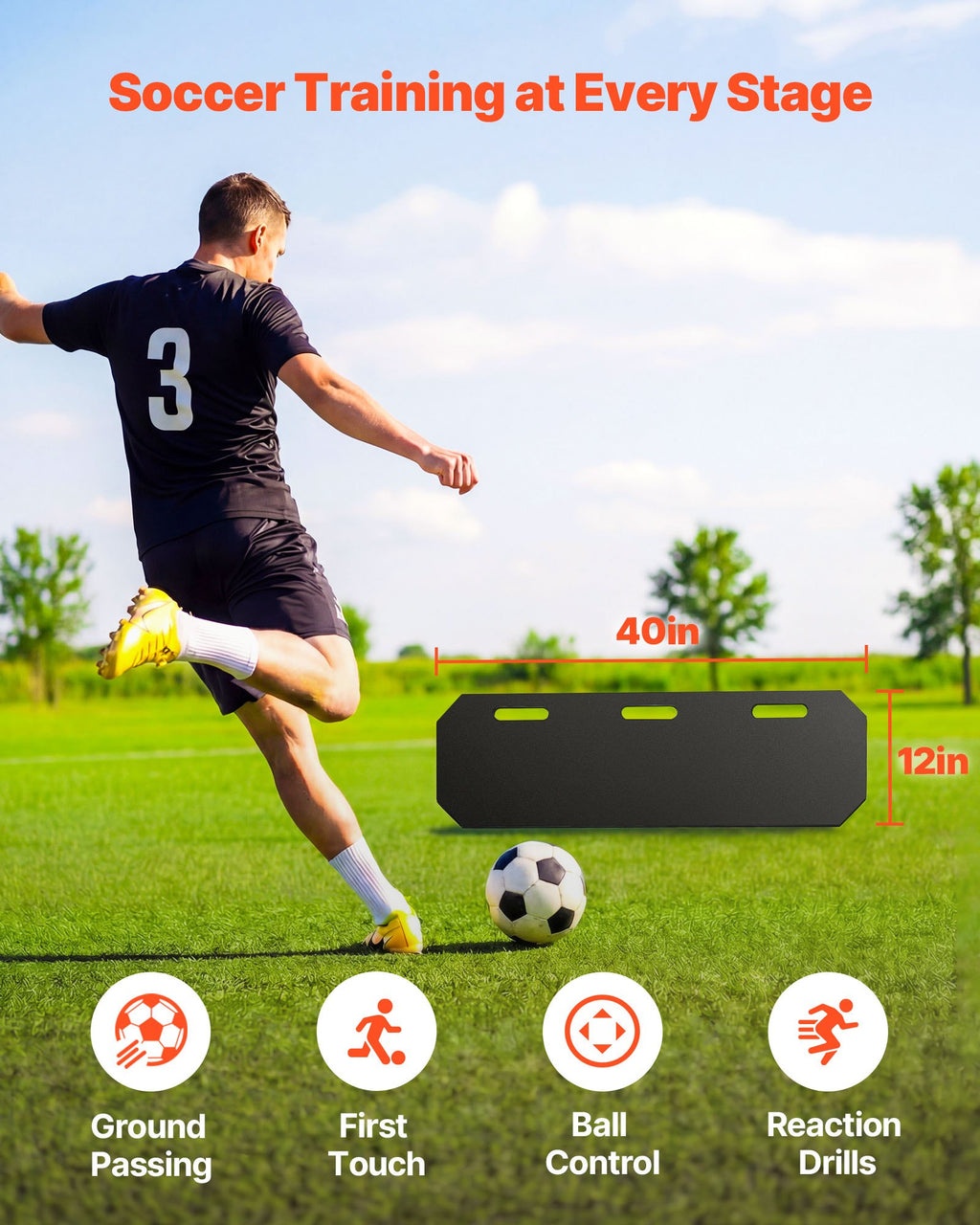 Futbolo atšvaitas VEVOR YQ2026001, 1000 x 300 mm