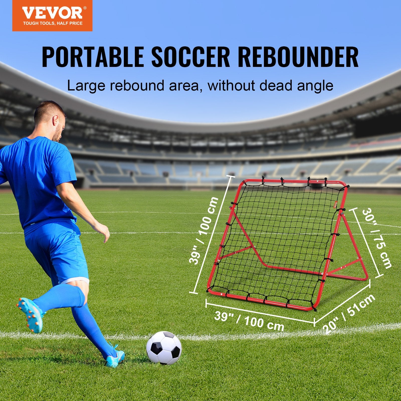 Futbolo atšvaitas VEVOR XH-04, 100x100 cm