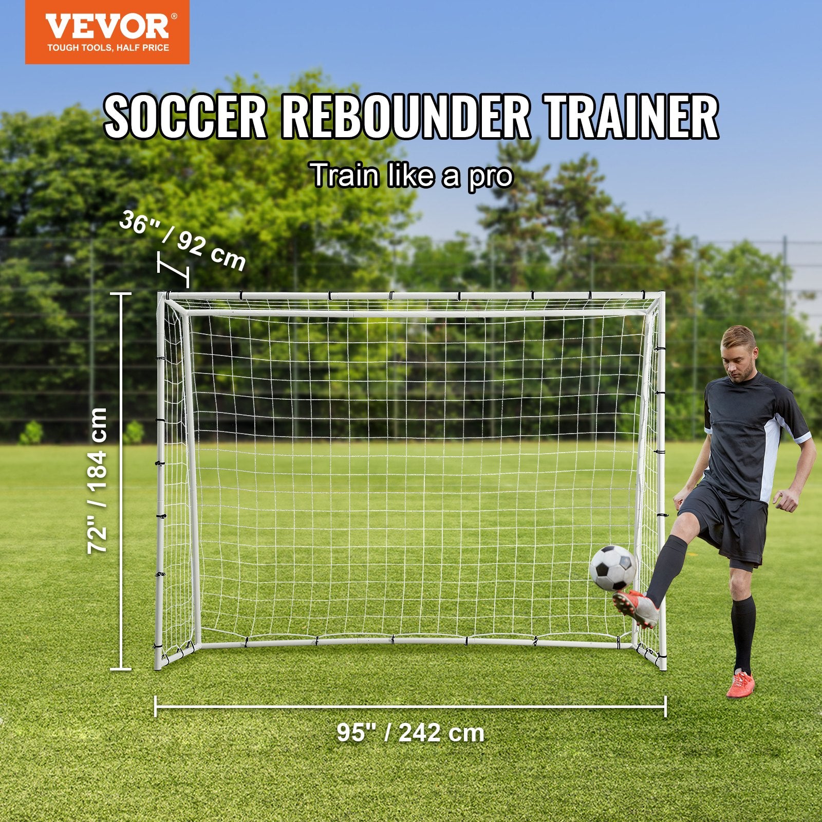 Futbolo atšvaitas VEVOR XH-02, 244 x 183 cm