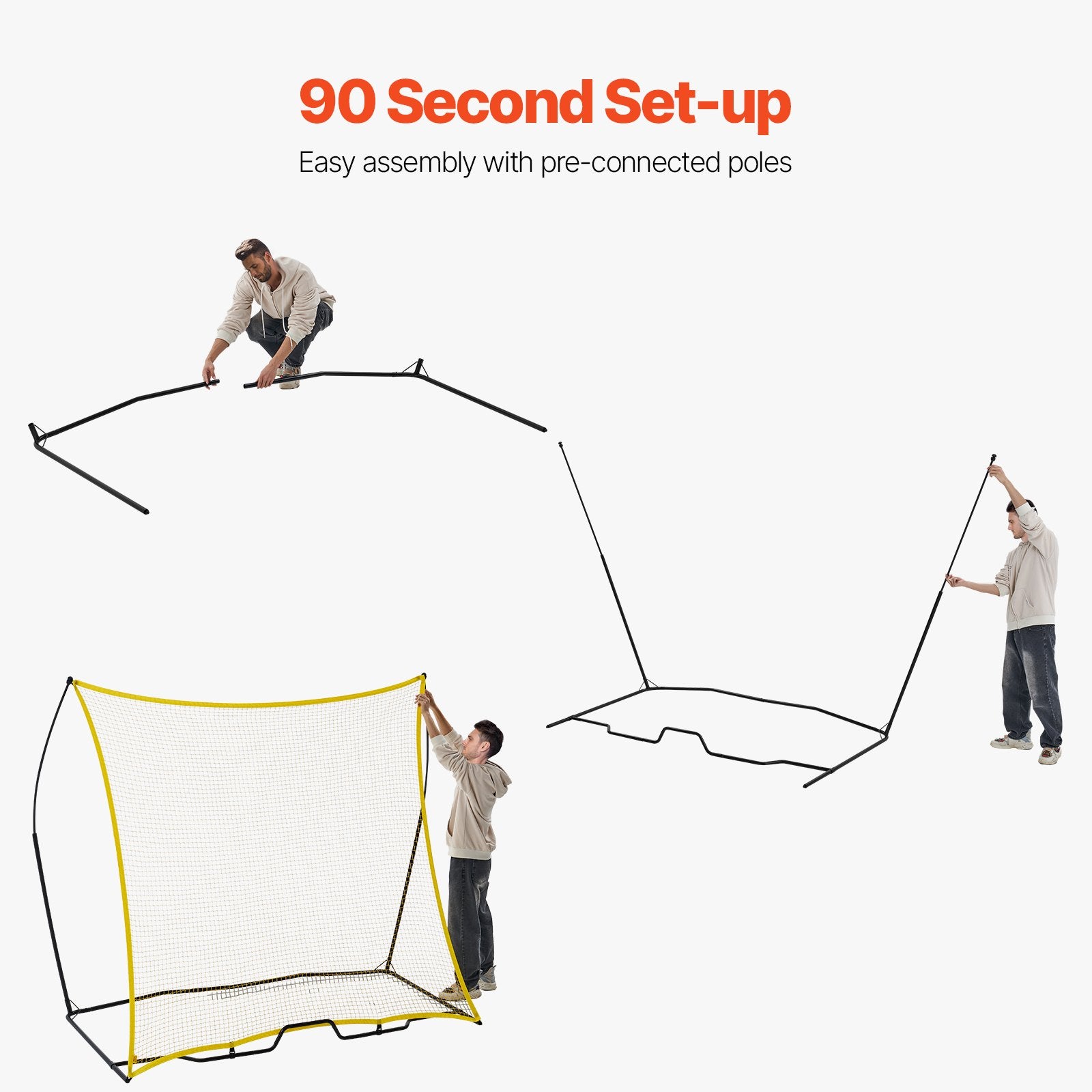 Futbolo treniruoklis (rebounder) VEVOR ZQHTW7x7, 213x213 cm