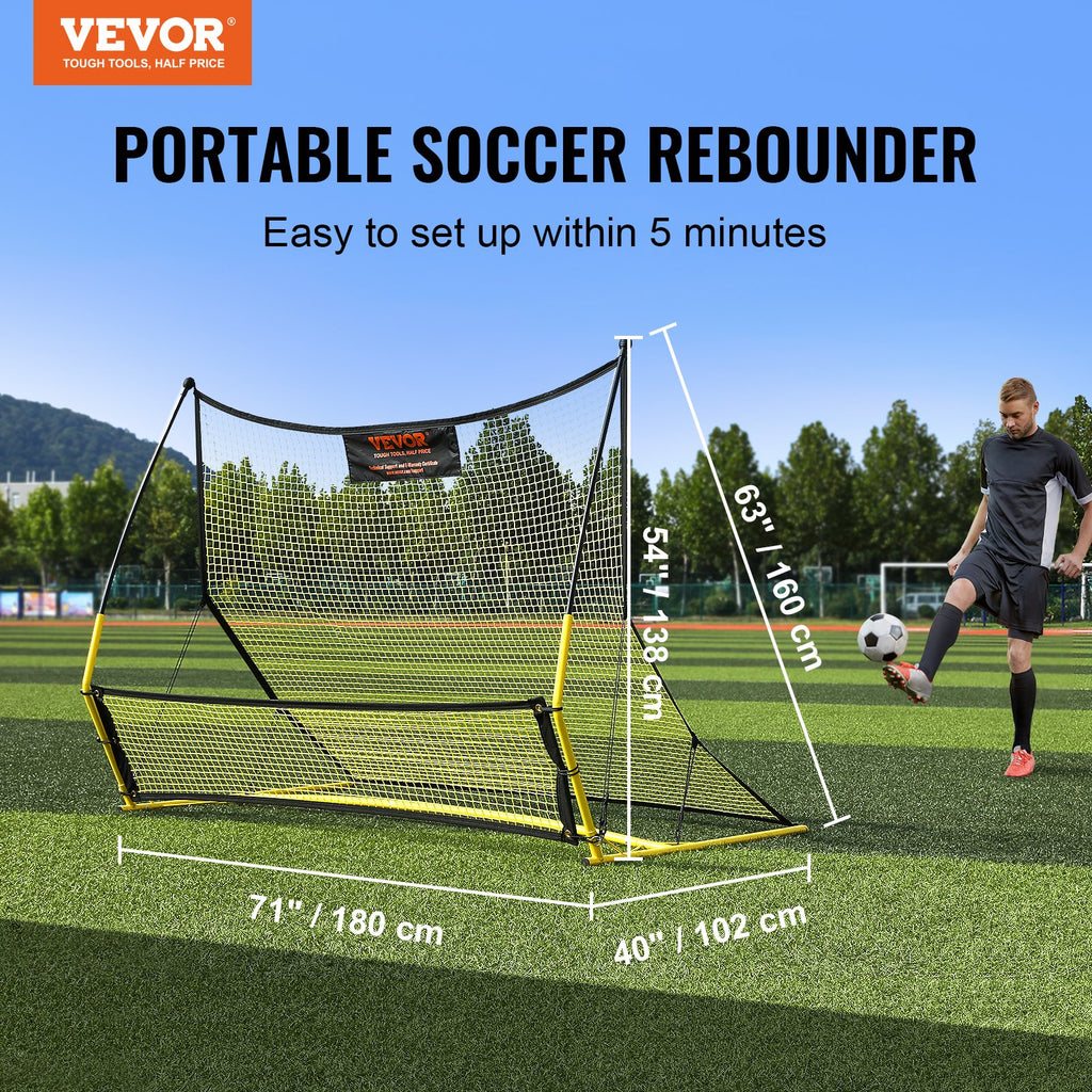 Futbolo treniruoklis VEVOR XH-01, 183x130 cm