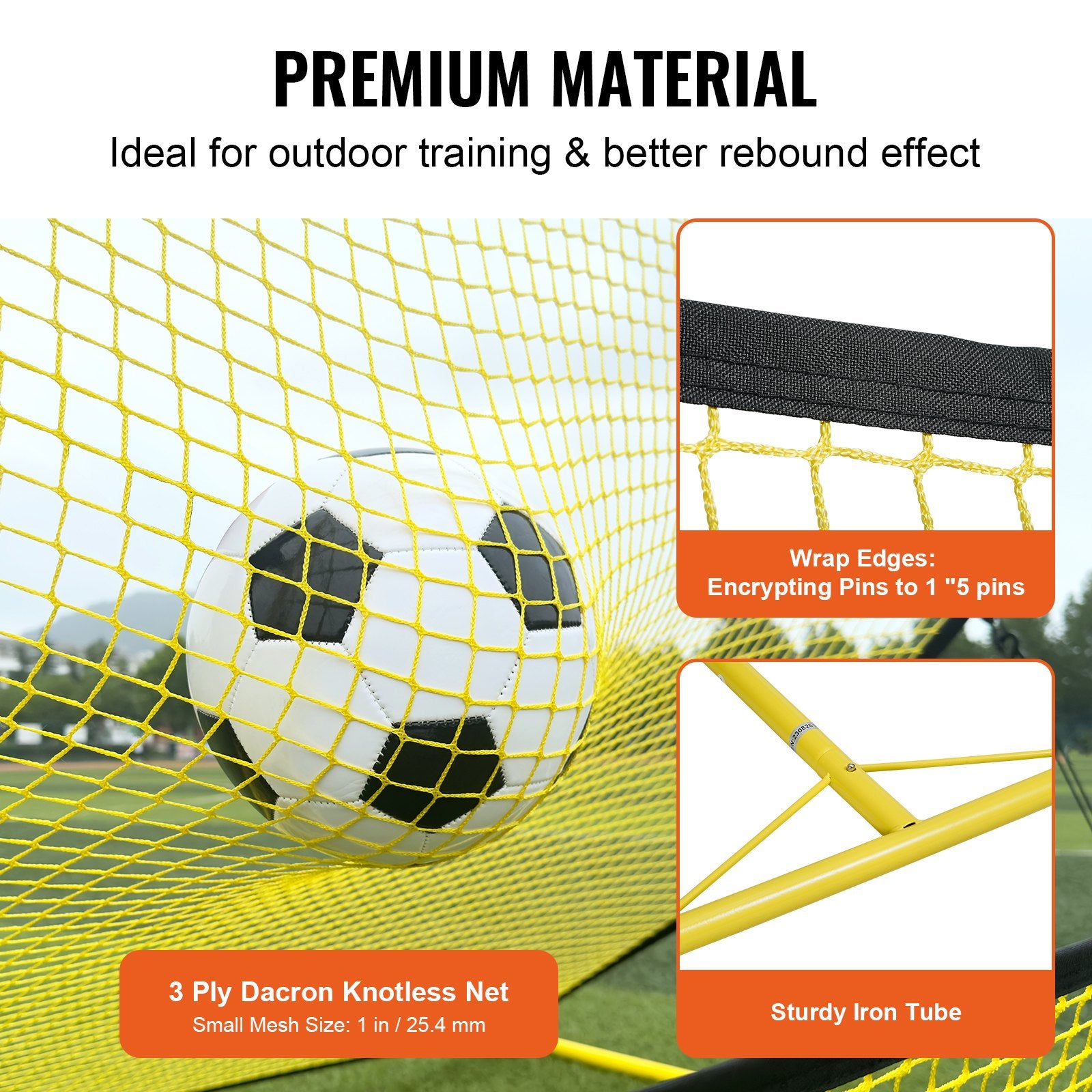Futbolo treniruoklis VEVOR XH-01, 183x130 cm