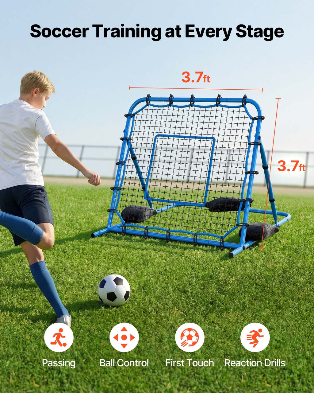 Futbolo atšvaitas VEVOR DKS-372b, 1080 x 1090 mm