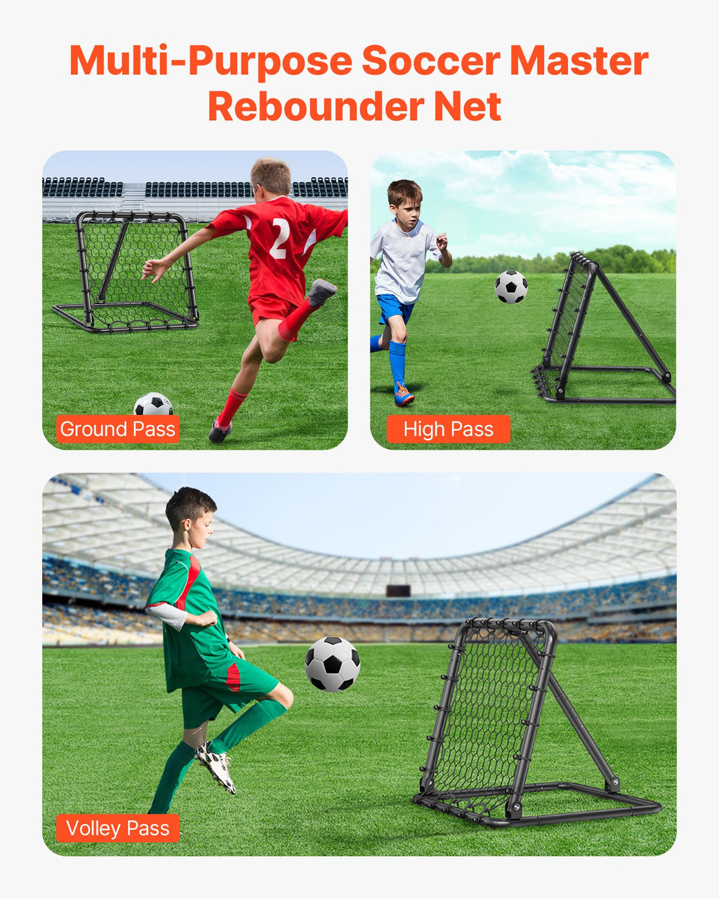 Futbolo treniruočių sienelė VEVOR ZQHTW84, 86x86 cm