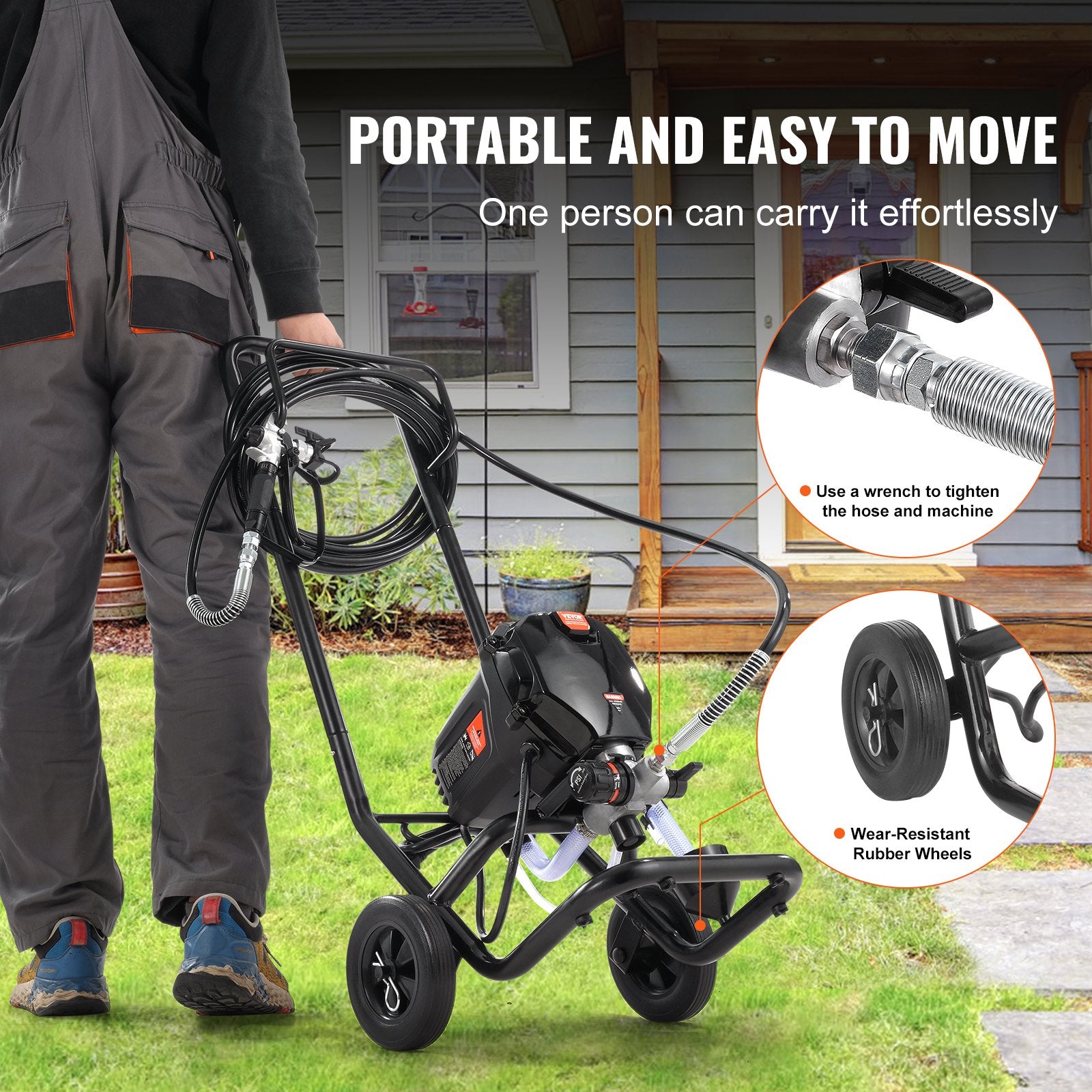 Beoris dažų purkštuvas VEVOR RP8626 plus, 750 W