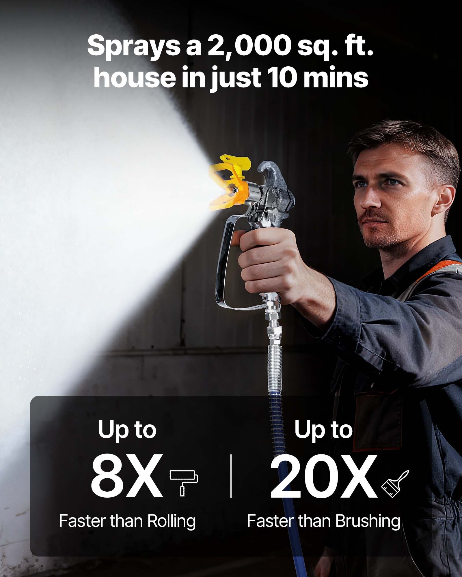 Beoris dažų purškimo aparatas VEVOR TA-4900, 1500 W