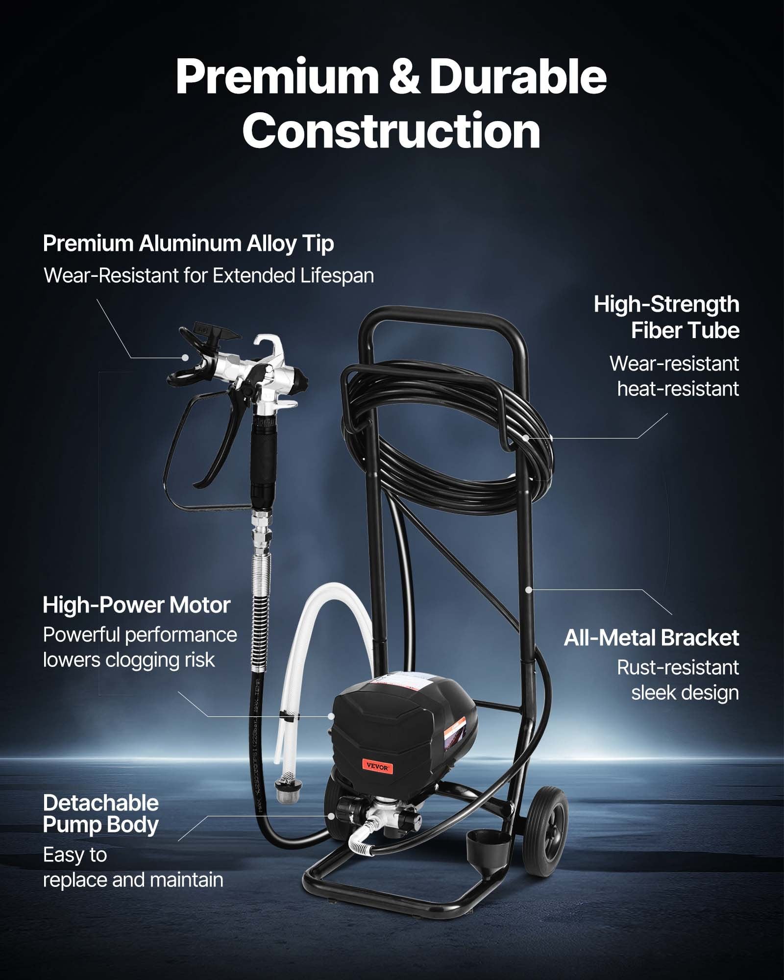 Beoris dažų purkštuvas VEVOR RP8623S, 650 W
