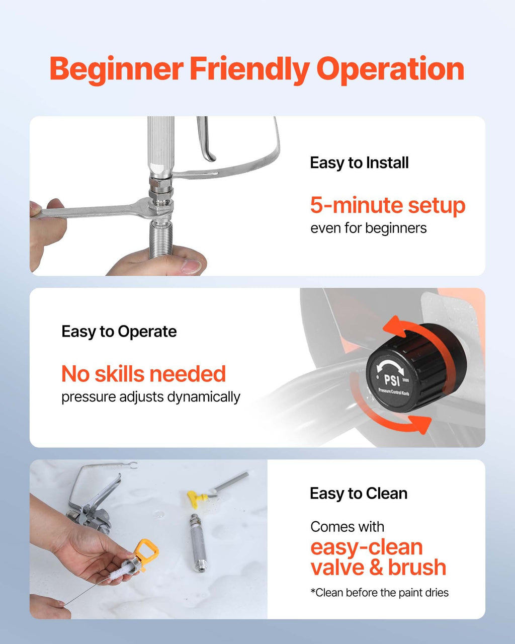 Beoris dažų purkštuvas VEVOR 190C, 900W