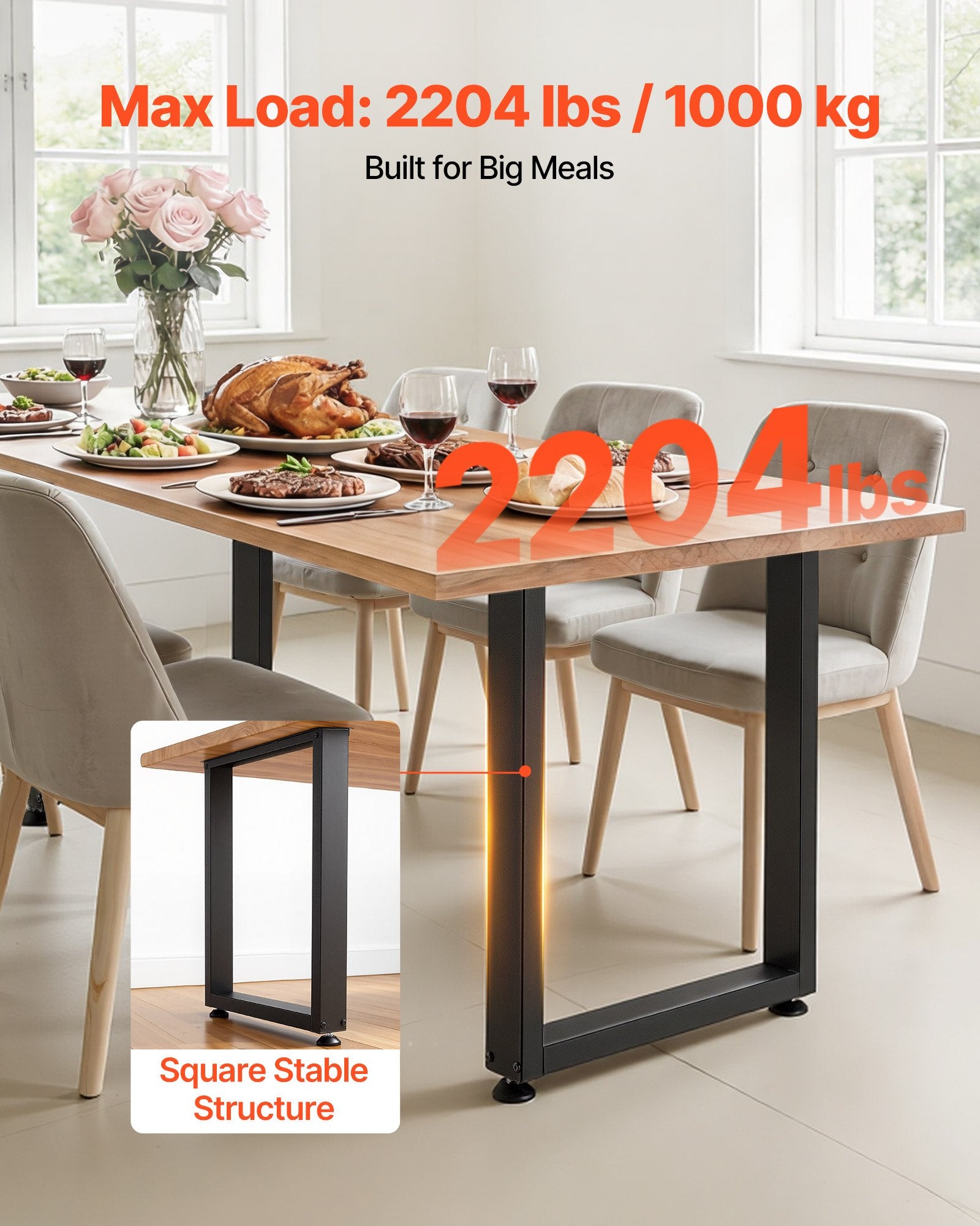 Stalo kojos VEVOR HXZTFX28-24, 1000 kg apkrova