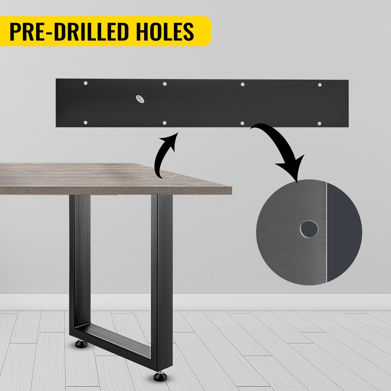 Metalinės stalo kojos VEVOR Kvadratinės, 720x600 mm