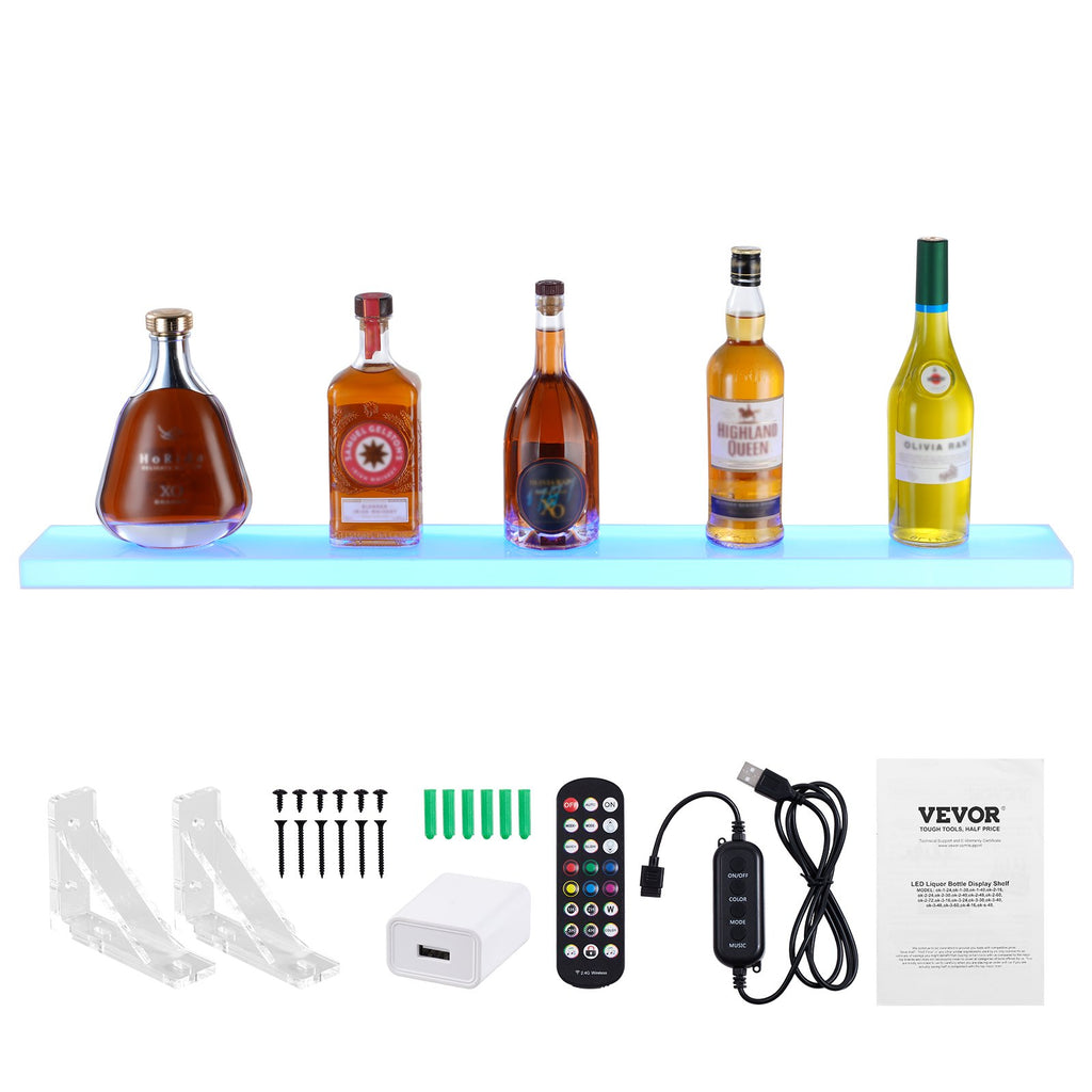 LED gėrimų butelių lentyna VEVOR ok-1-40, 101 cm ilgio